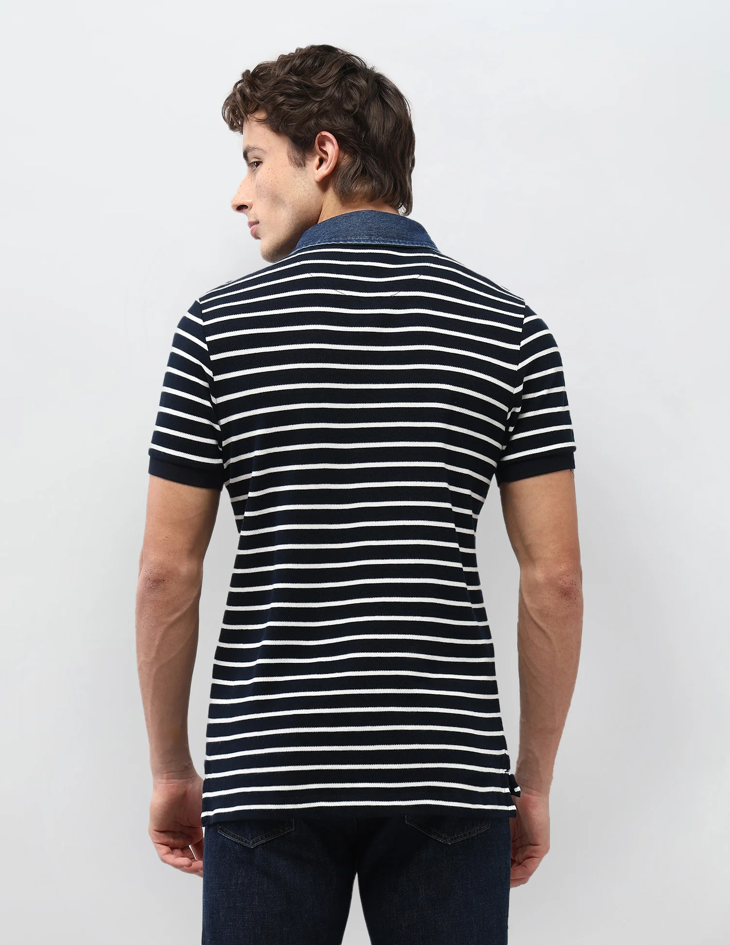 Horizontal Striped Motel On The Coast Polo Shirt - Image 5