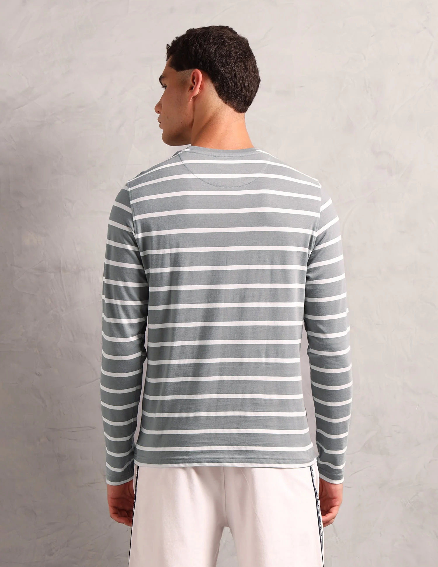 Horizontal Striped Pure Cotton I689 Lounge T-Shirt - Pack Of 1 - Image 5