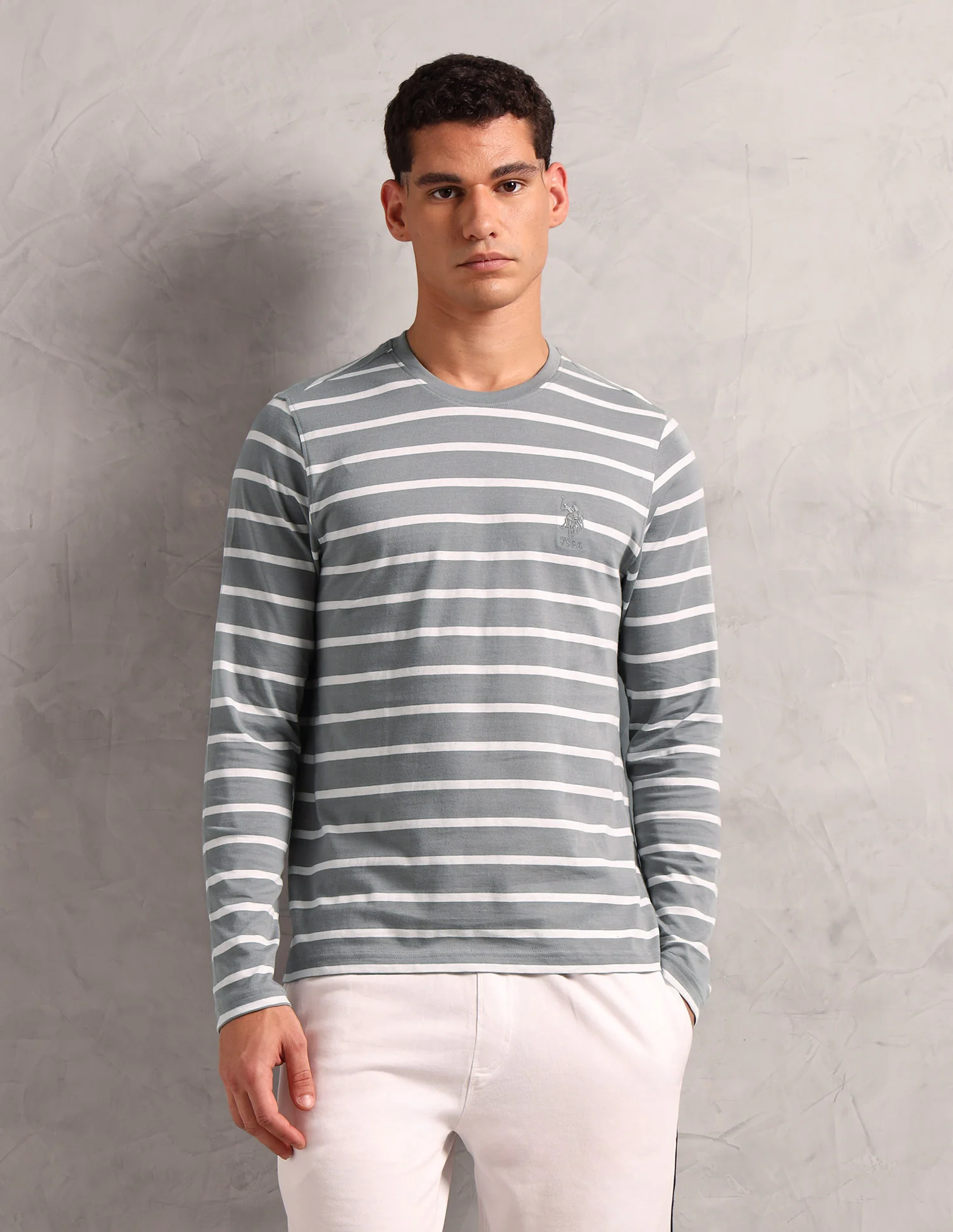 Horizontal Striped Pure Cotton I689 Lounge T-Shirt - Pack Of 1 - Image 6