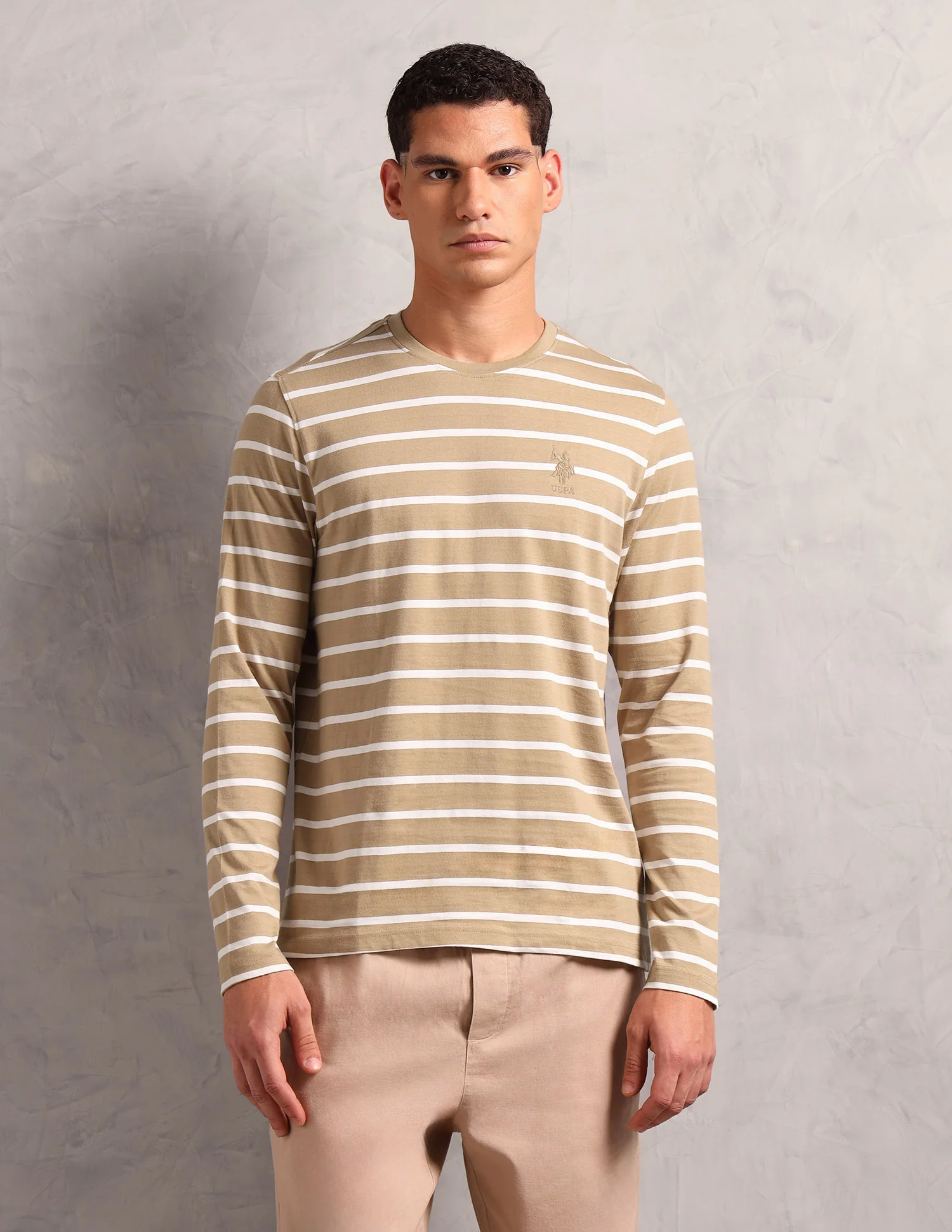 Horizontal Striped Pure Cotton I689 Lounge T-Shirt - Pack Of 1 - Image 6