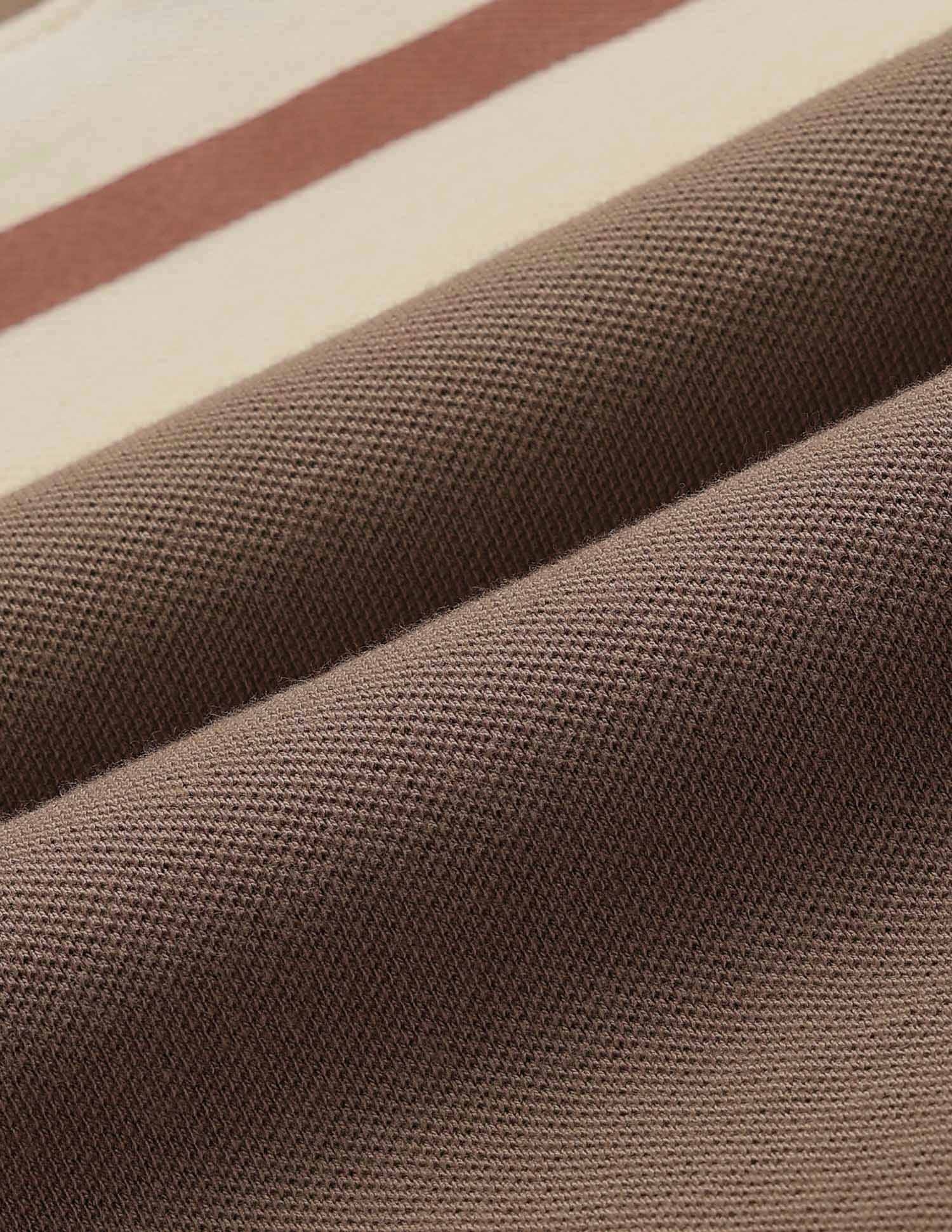 Horizontal Striped Pure Cotton Polo Shirt - Image 2