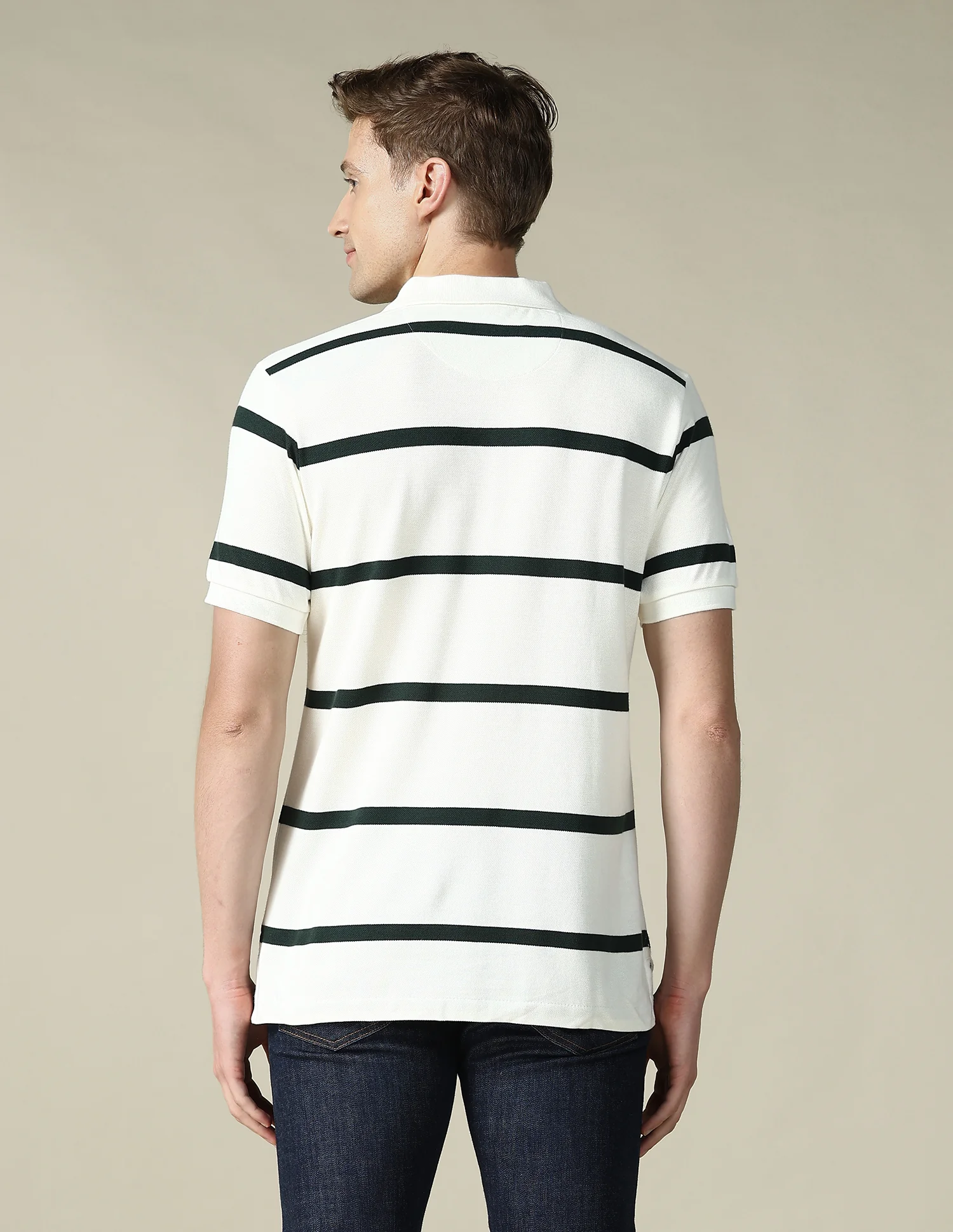 Horizontal Striped Regular Fit Polo Shirt - Image 5
