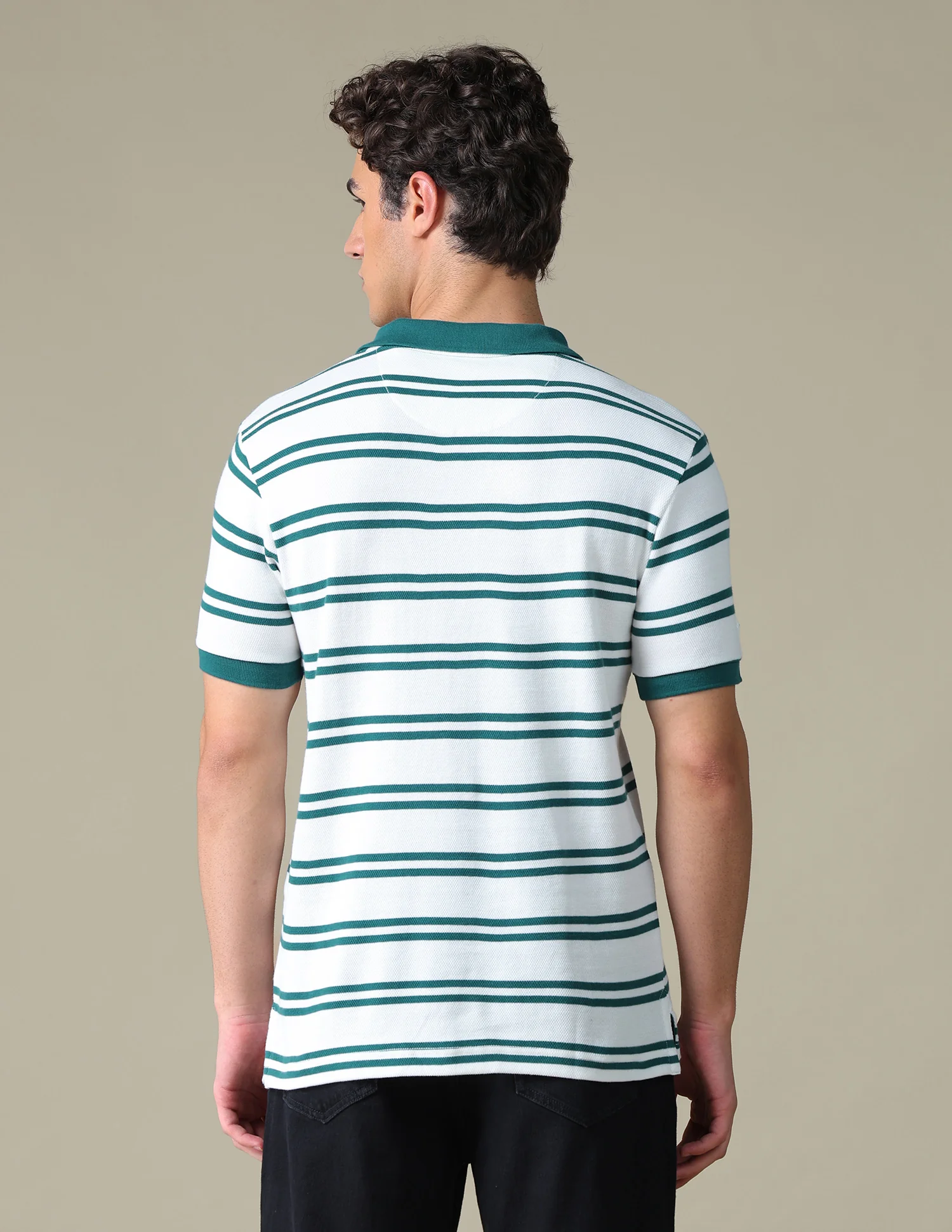 Horizontal Striped Regular Fit Polo Shirt - Image 5