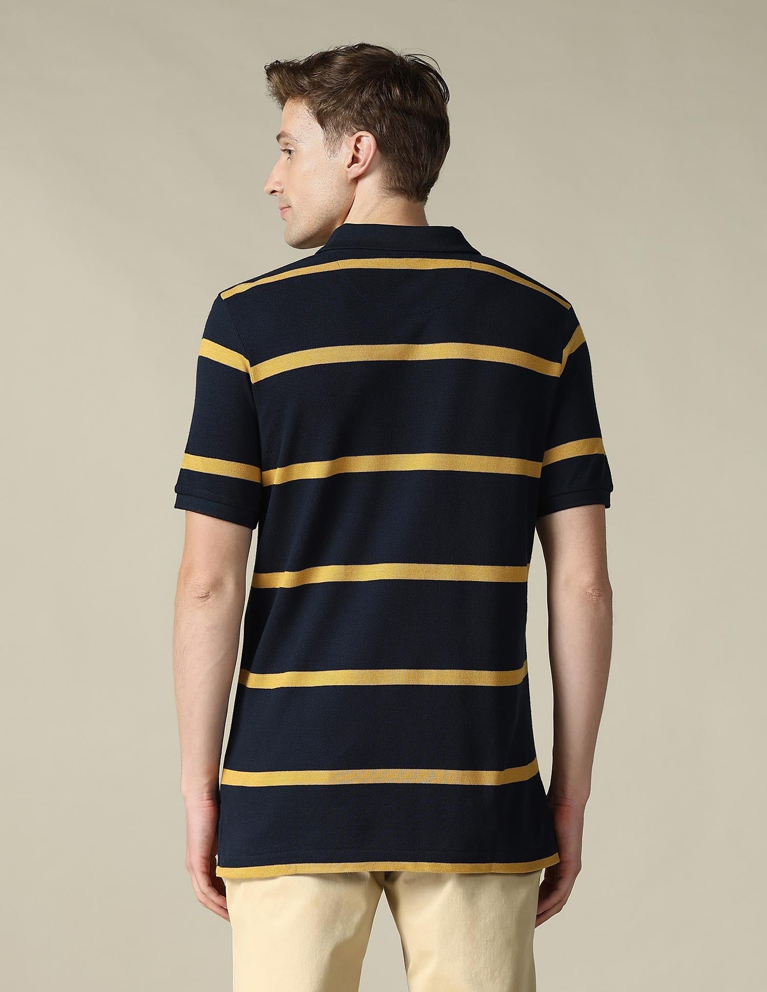 Horizontal Striped Regular Fit Polo Shirt - Image 5