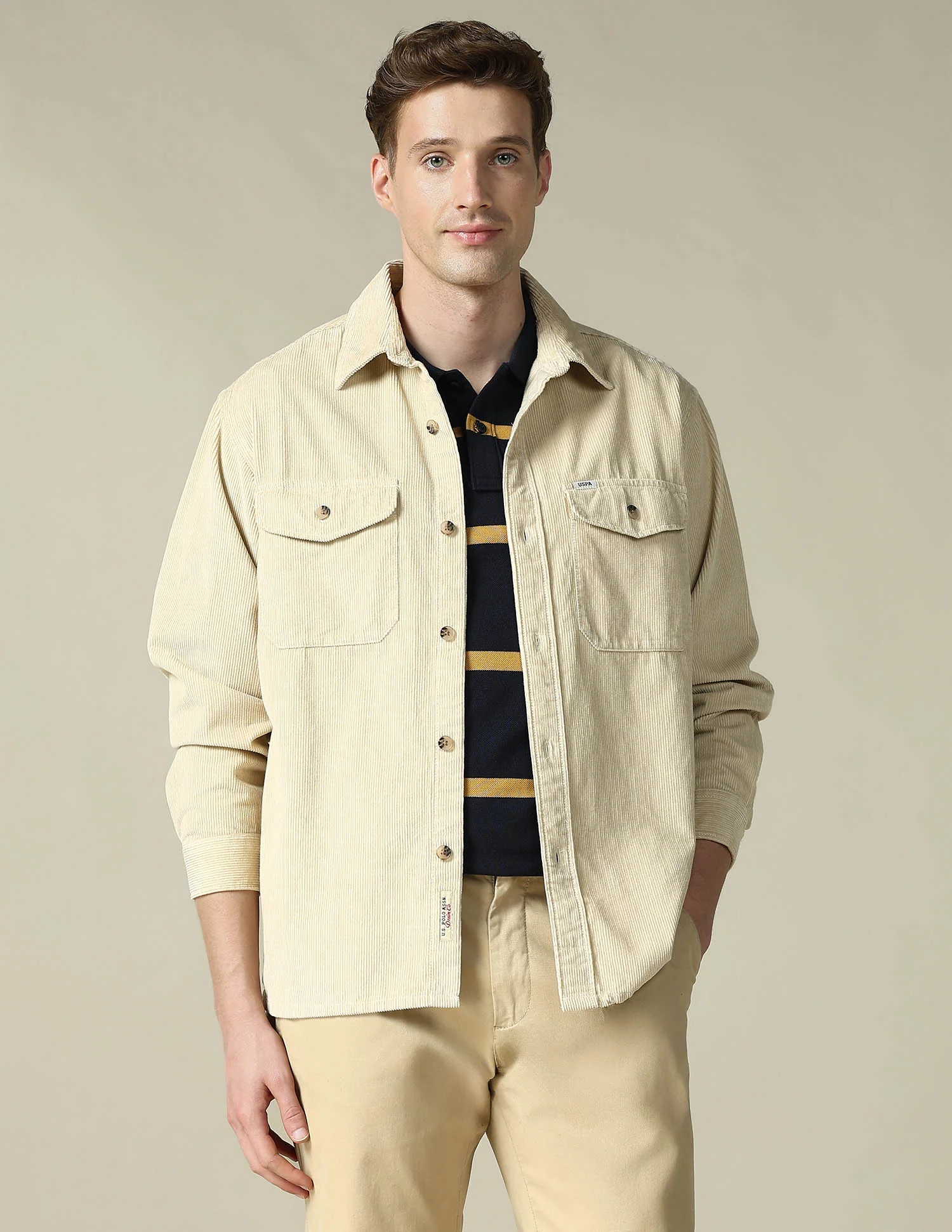 Horizontal Striped Regular Fit Polo Shirt - Image 6