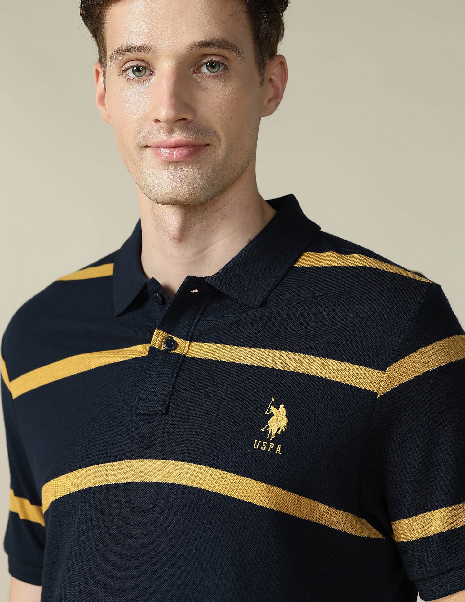 Horizontal Striped Regular Fit Polo Shirt - Image 7