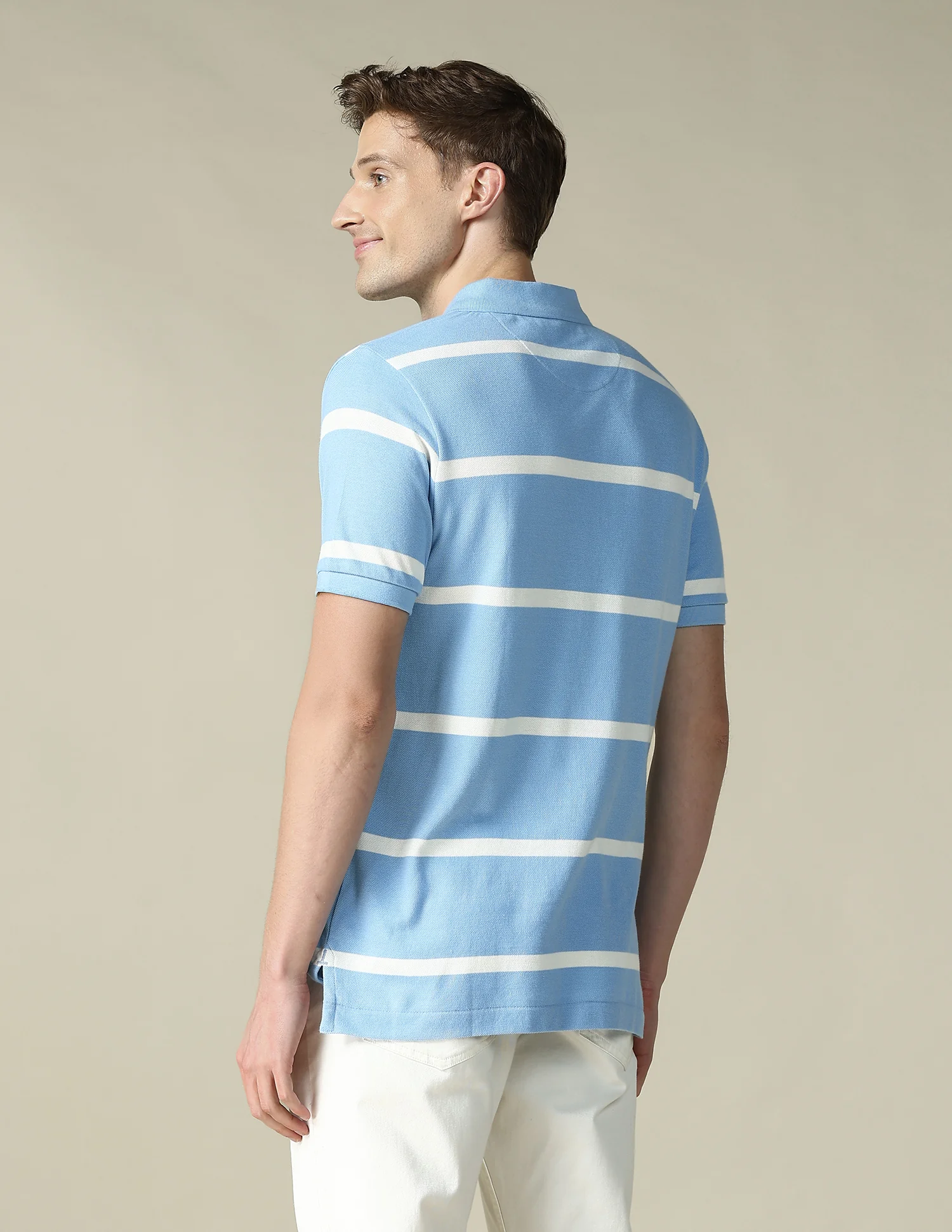 Horizontal Striped Regular Fit Polo Shirt - Image 5