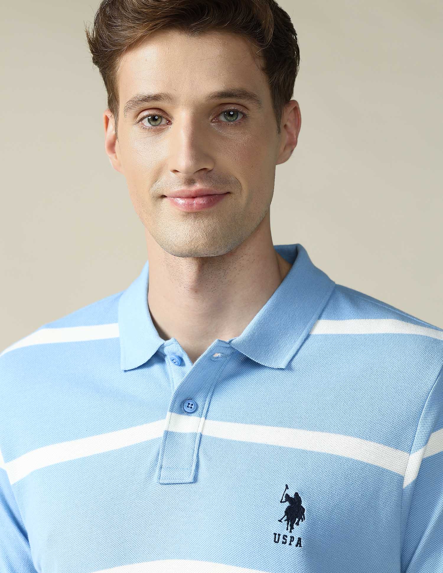 Horizontal Striped Regular Fit Polo Shirt - Image 7