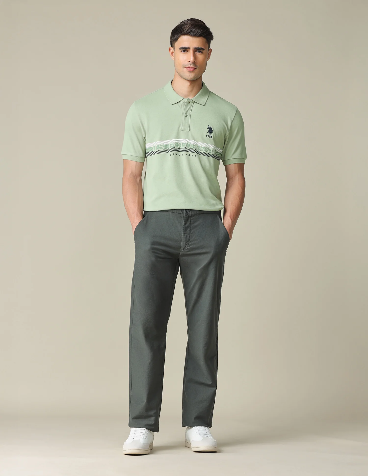 Horizontal Striped Regular Fit Polo Shirt - Image 3