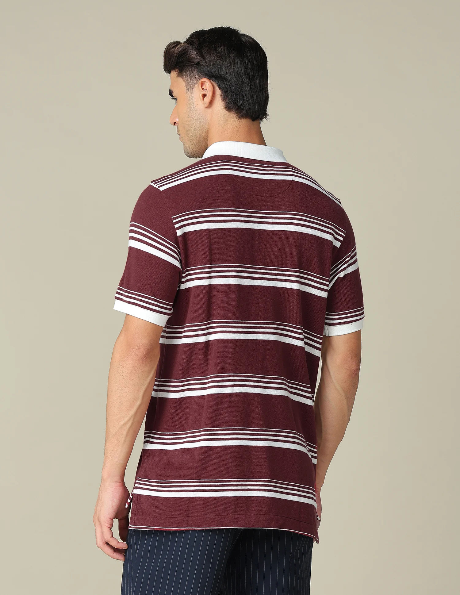 Horizontal Striped Regular Fit Polo Shirt - Image 5