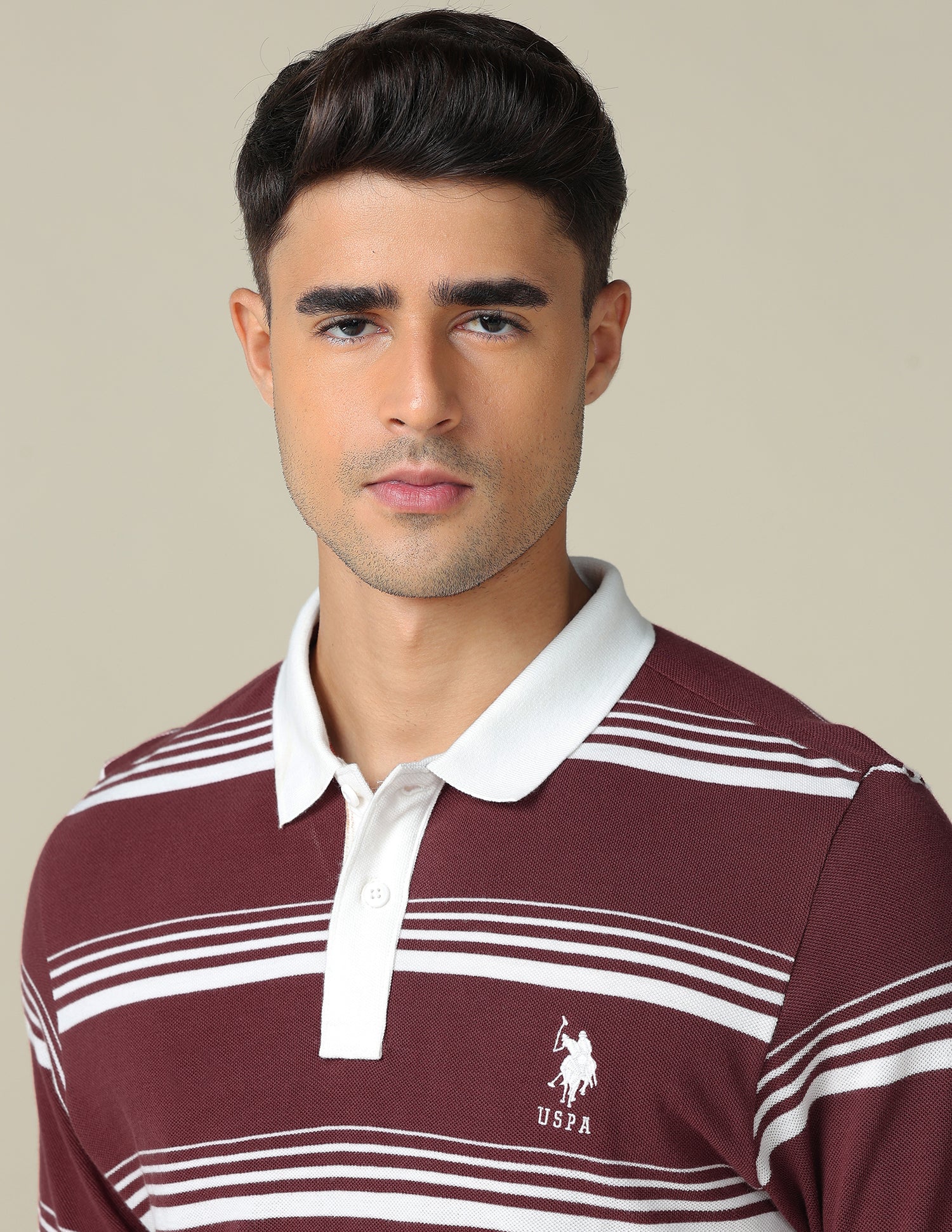 Horizontal Striped Regular Fit Polo Shirt - Image 7