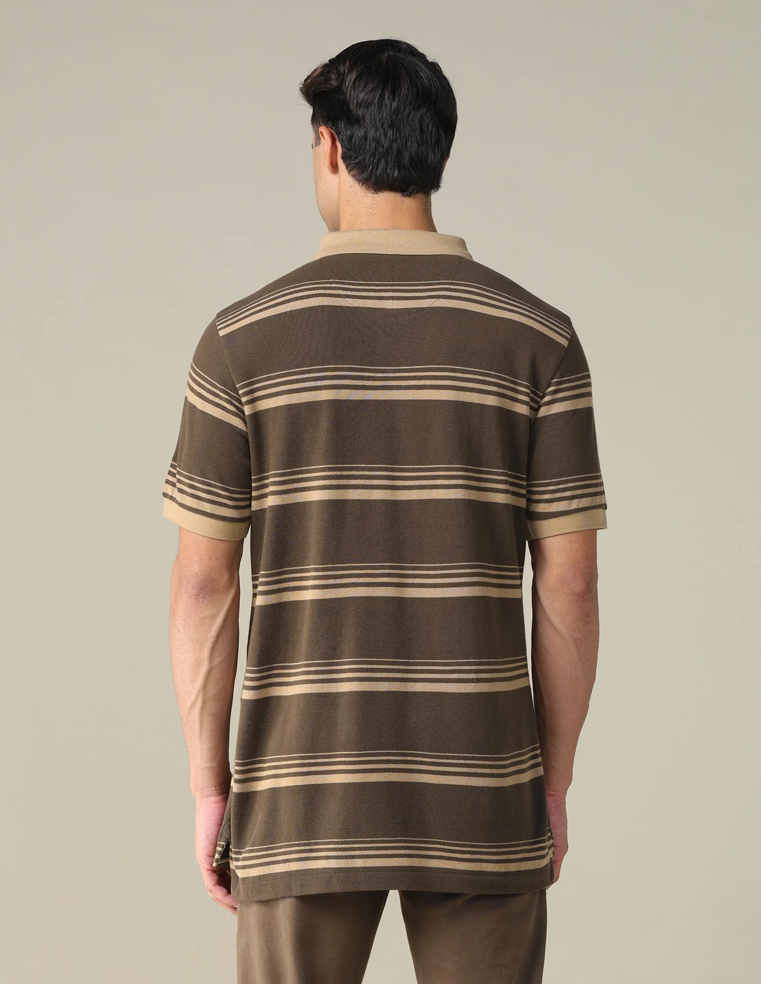 Horizontal Striped Regular Fit Polo Shirt - Image 5