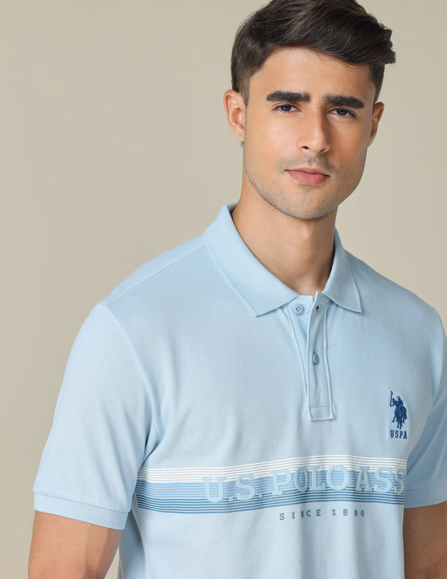 Horizontal Striped Regular Fit Polo Shirt - Image 7