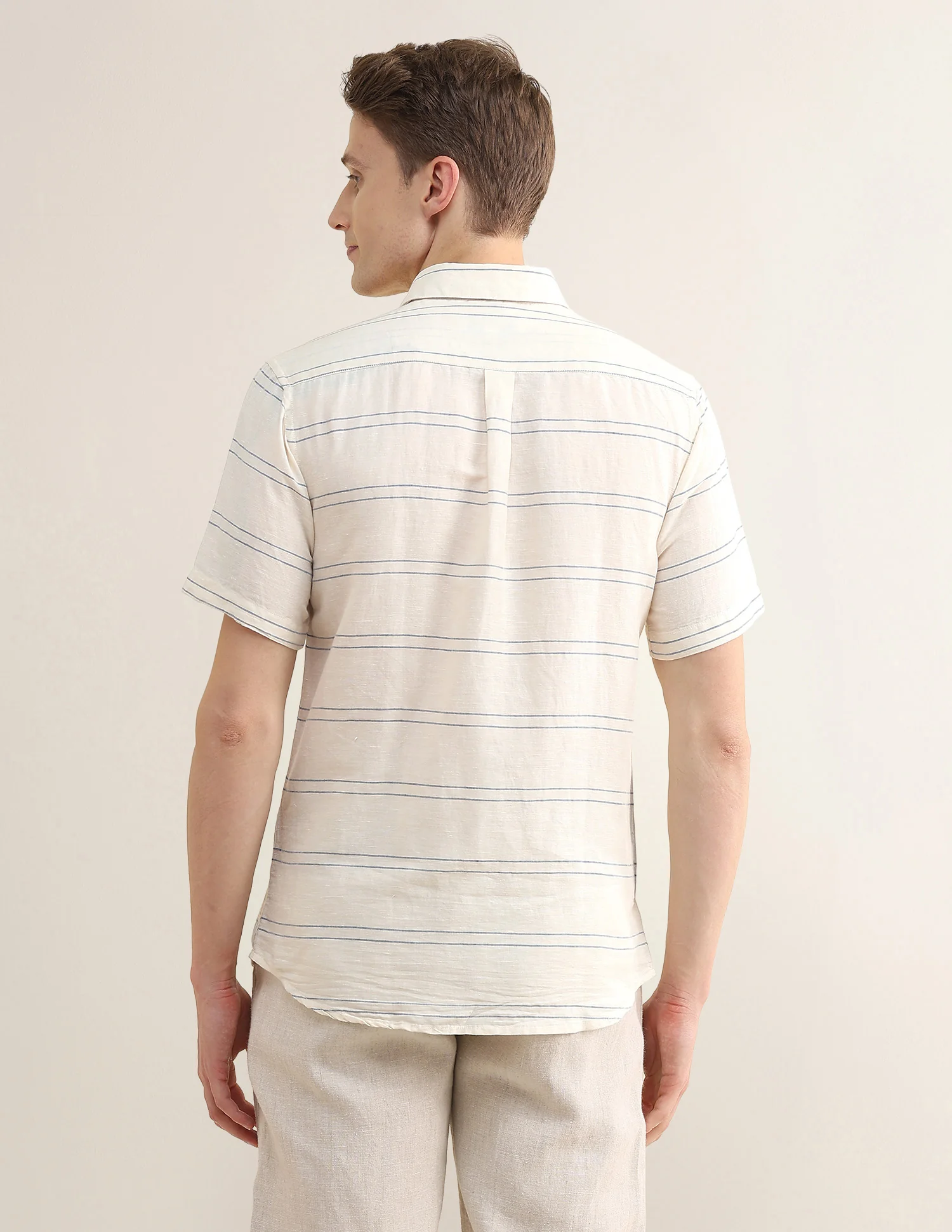 Horizontal Striped Regular Fit Shirt - Image 5
