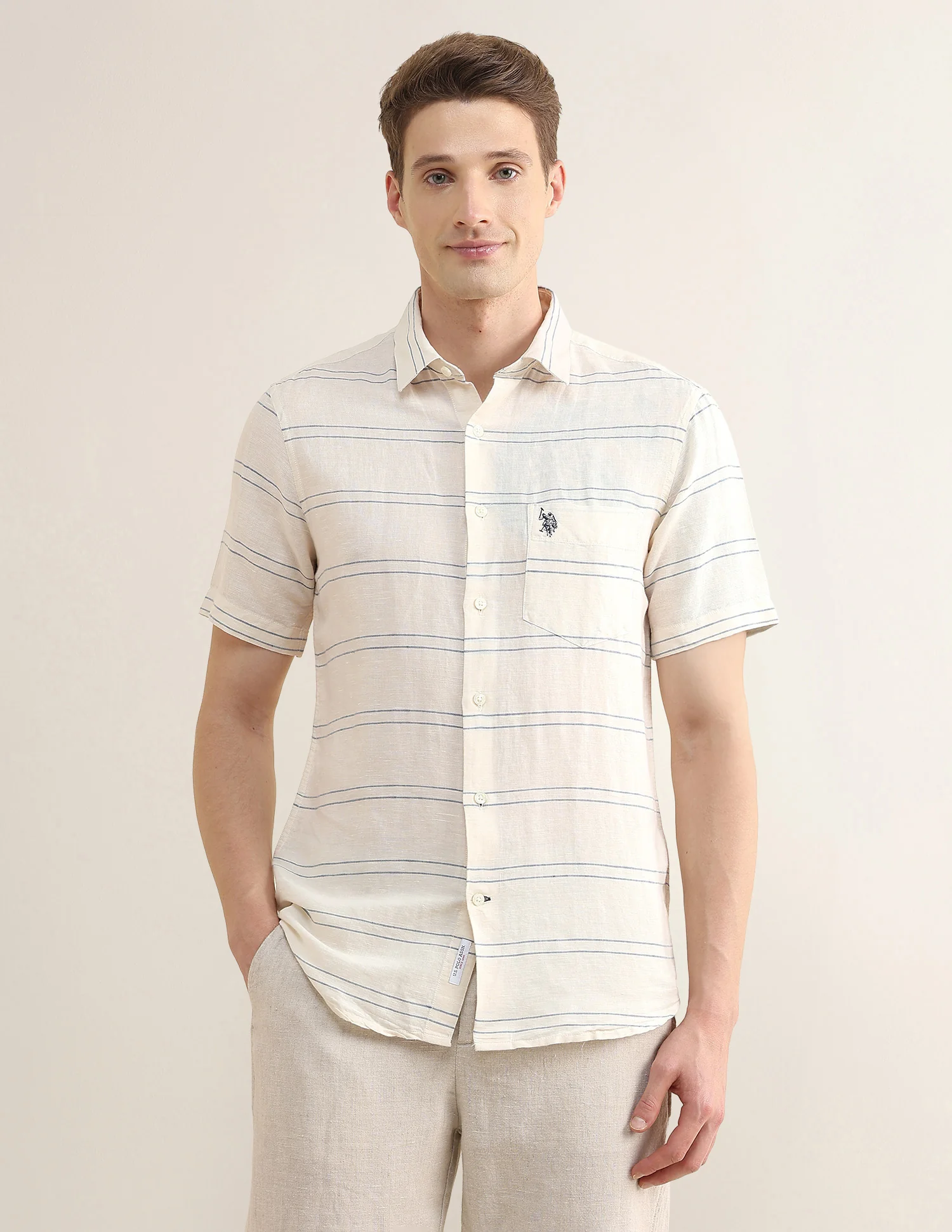Horizontal Striped Regular Fit Shirt - Image 6