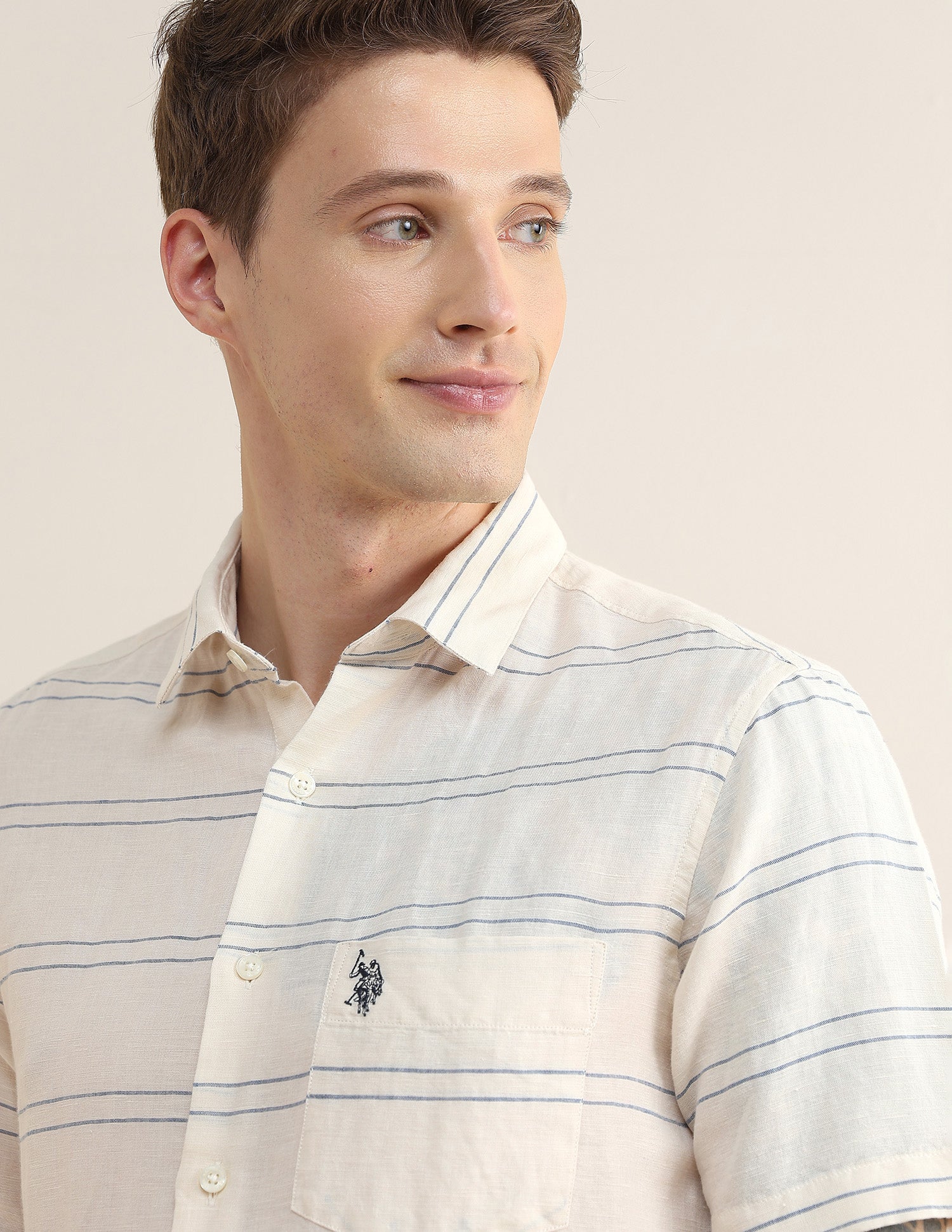 Horizontal Striped Regular Fit Shirt - Image 7