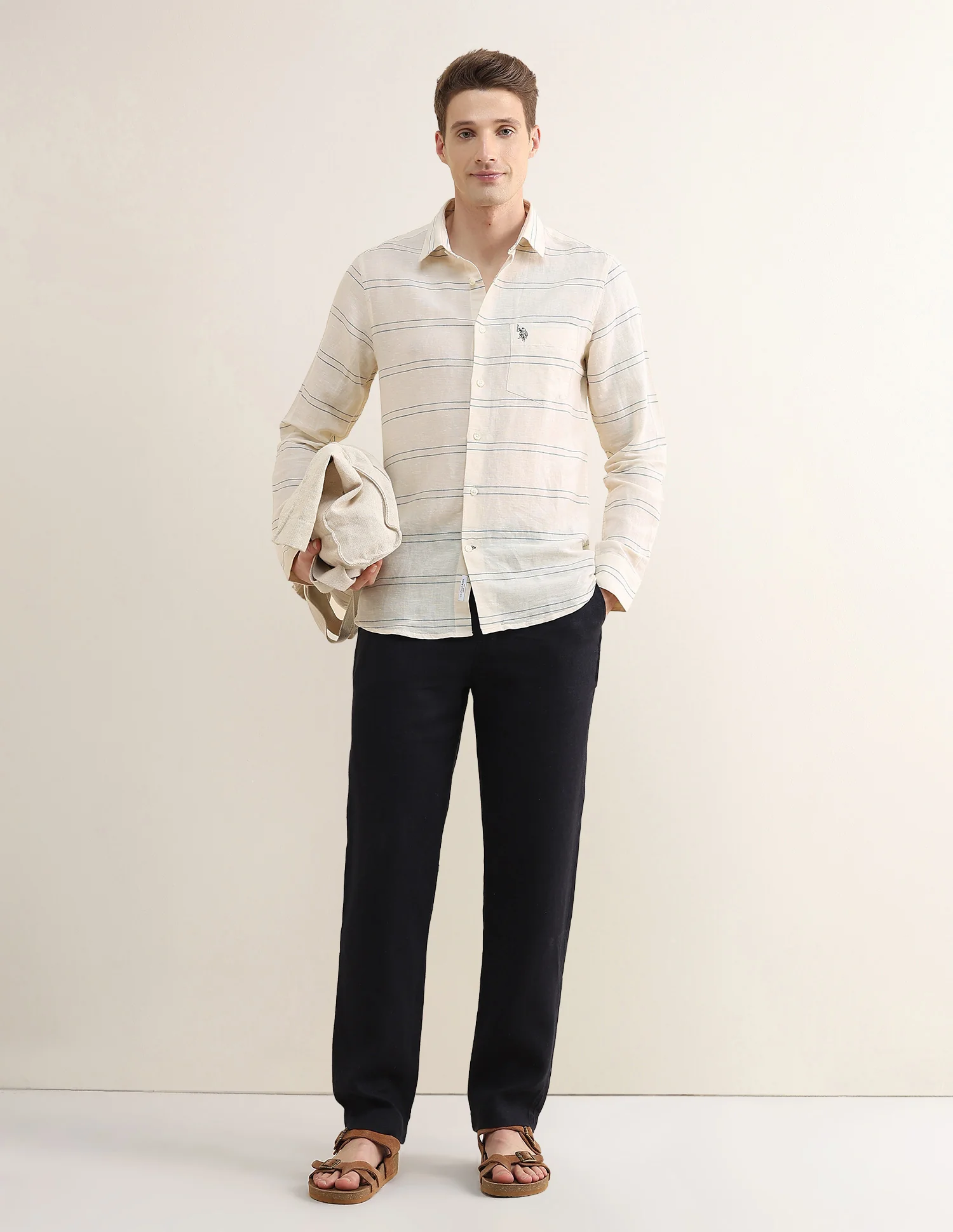 Horizontal Striped Regular Fit Shirt - Image 3