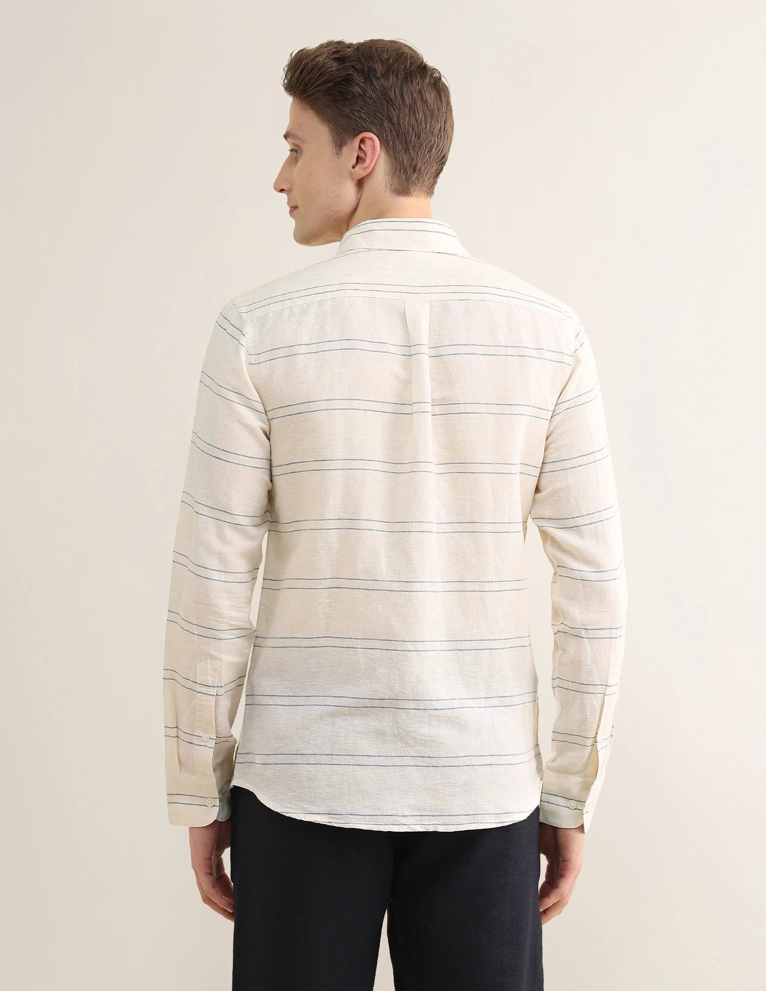 Horizontal Striped Regular Fit Shirt - Image 5