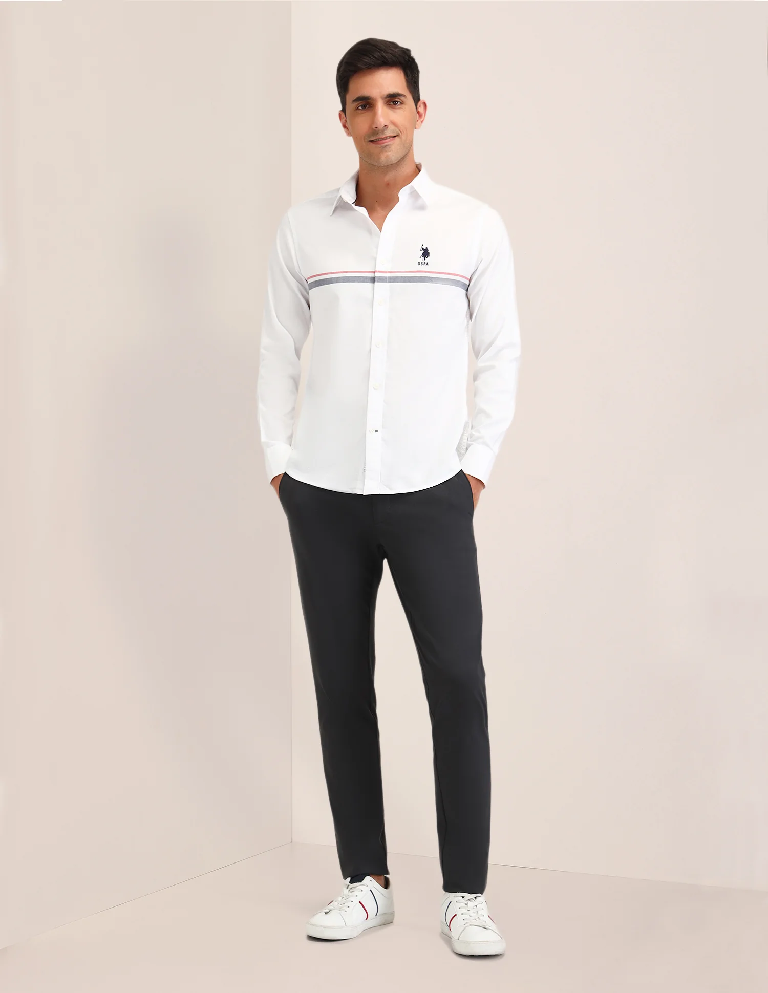Horizontal Striped Regular Fit Shirt - Image 3
