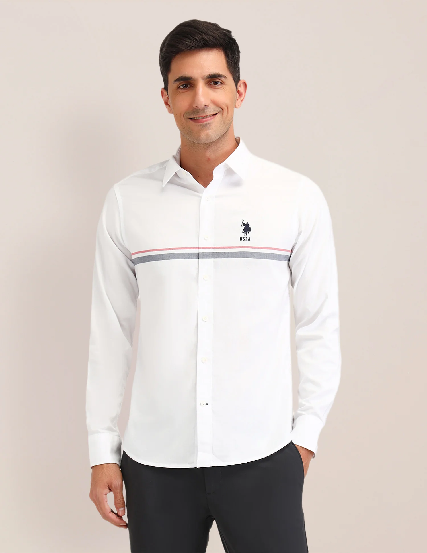 Horizontal Striped Regular Fit Shirt - Image 6