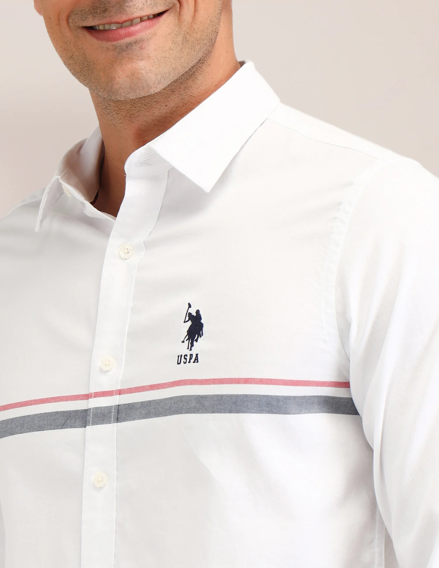 Horizontal Striped Regular Fit Shirt - Image 7