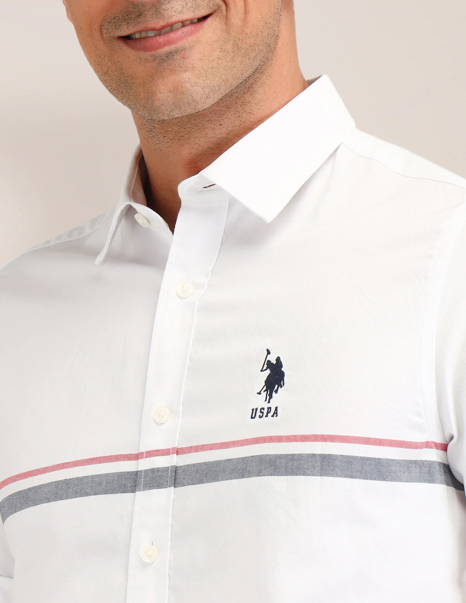 Horizontal Striped Regular Fit Shirt - Image 7