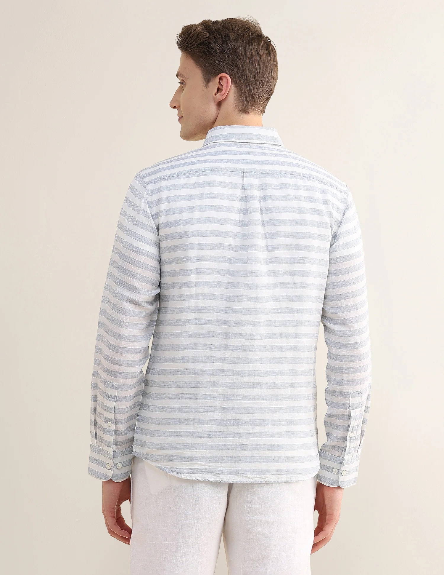 Horizontal Striped Regular Fit Shirt - Image 5