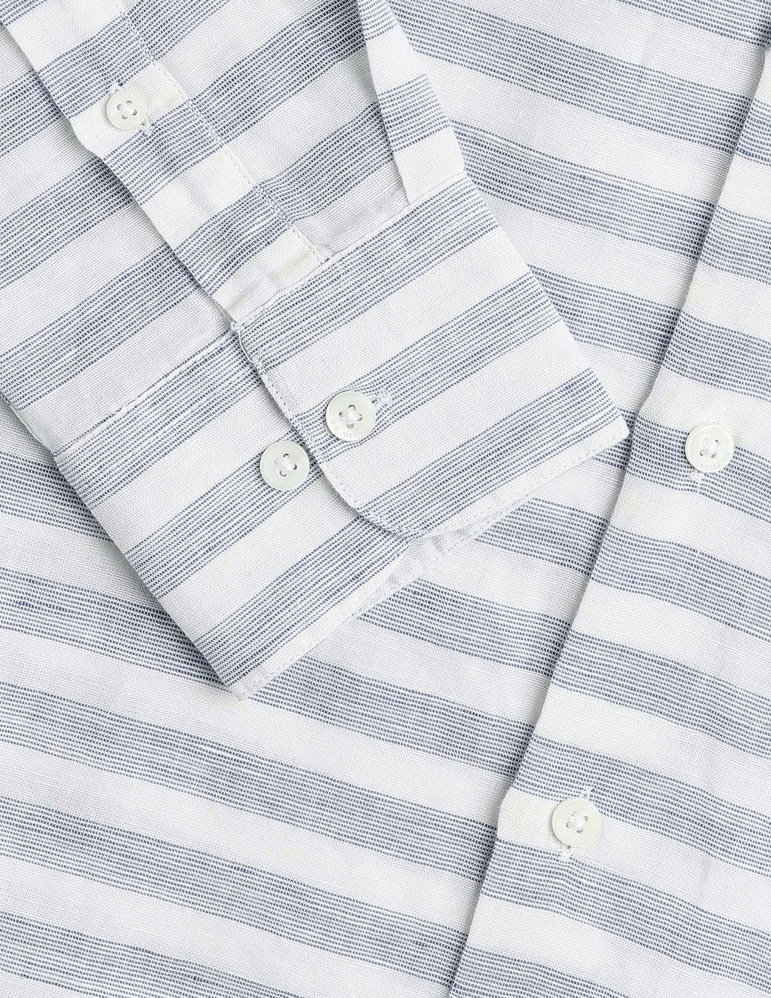 Horizontal Striped Regular Fit Shirt - Image 8