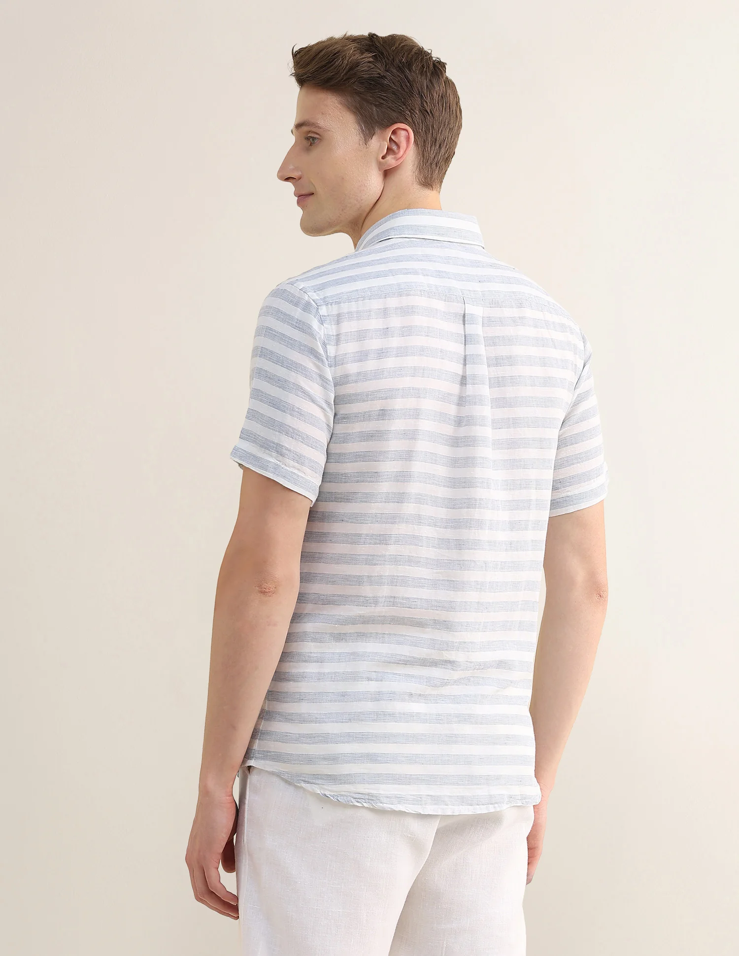 Horizontal Striped Regular Fit Shirt - Image 5
