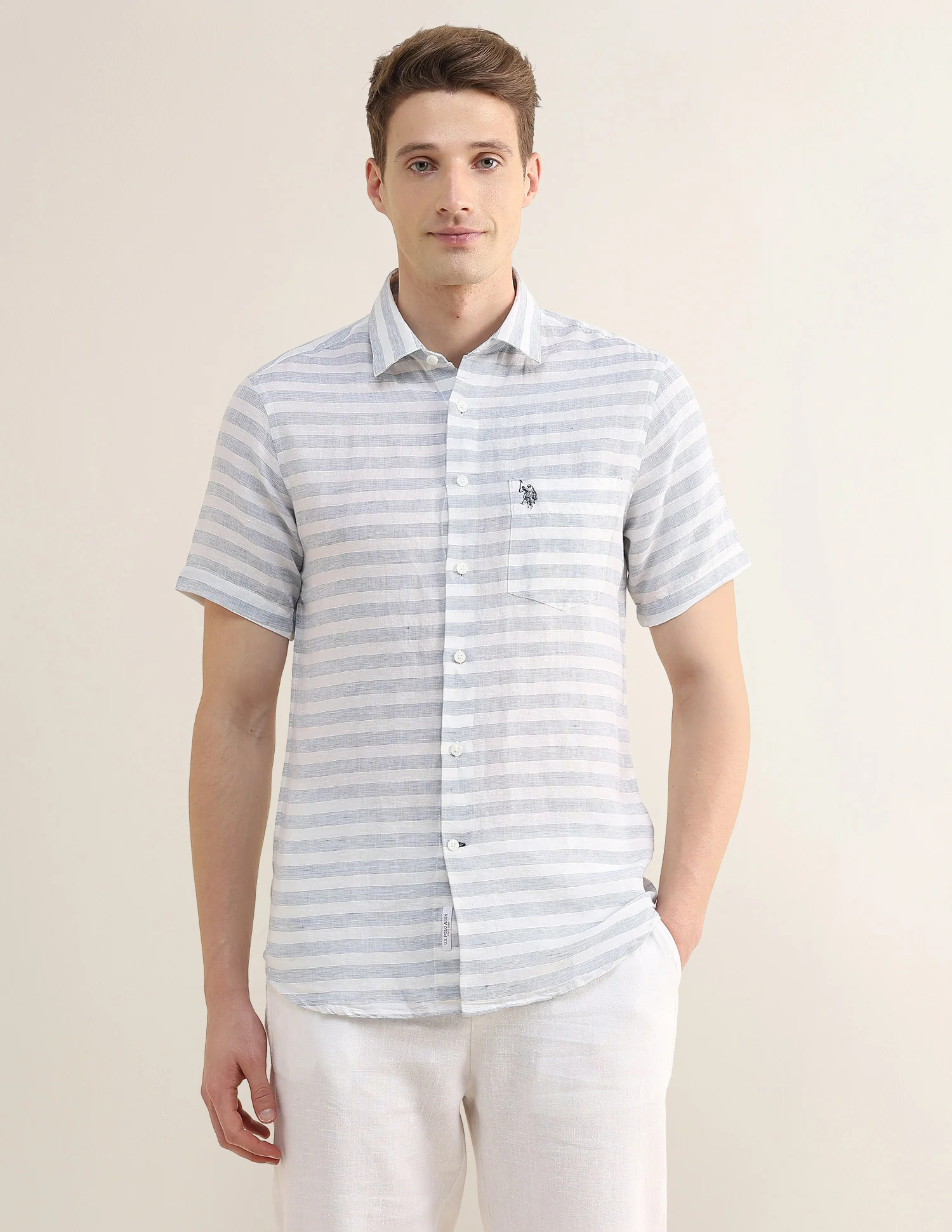 Horizontal Striped Regular Fit Shirt - Image 6