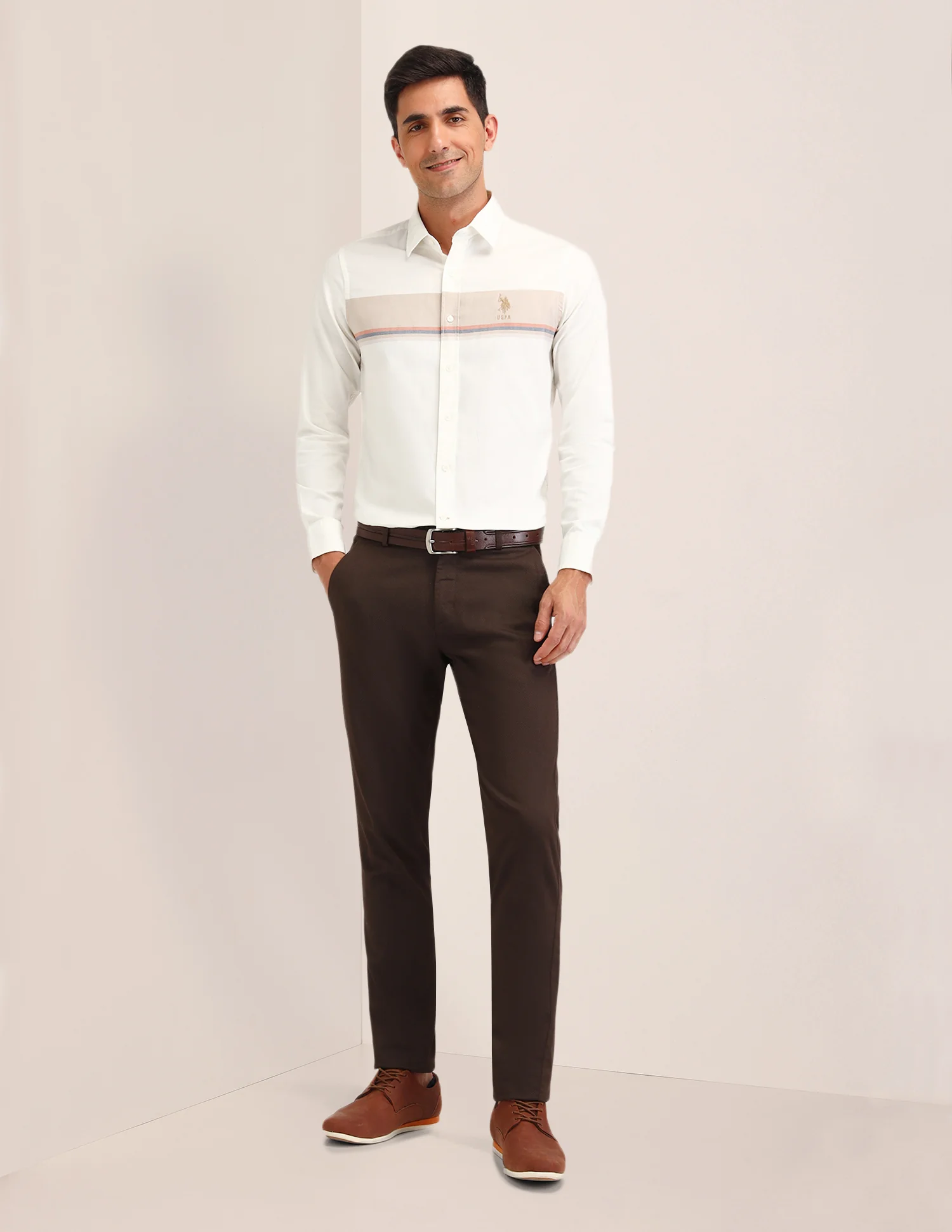 Horizontal Striped Regular Fit Shirt - Image 3