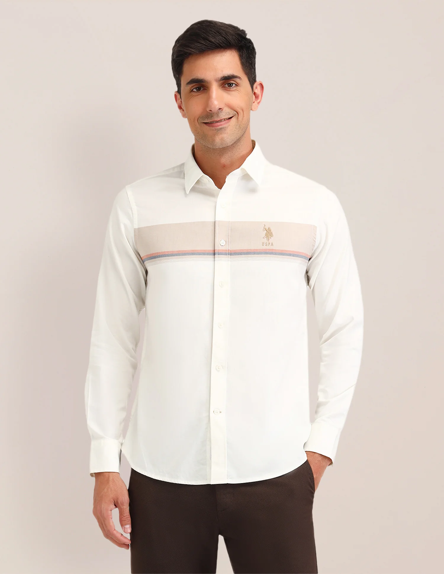Horizontal Striped Regular Fit Shirt - Image 6