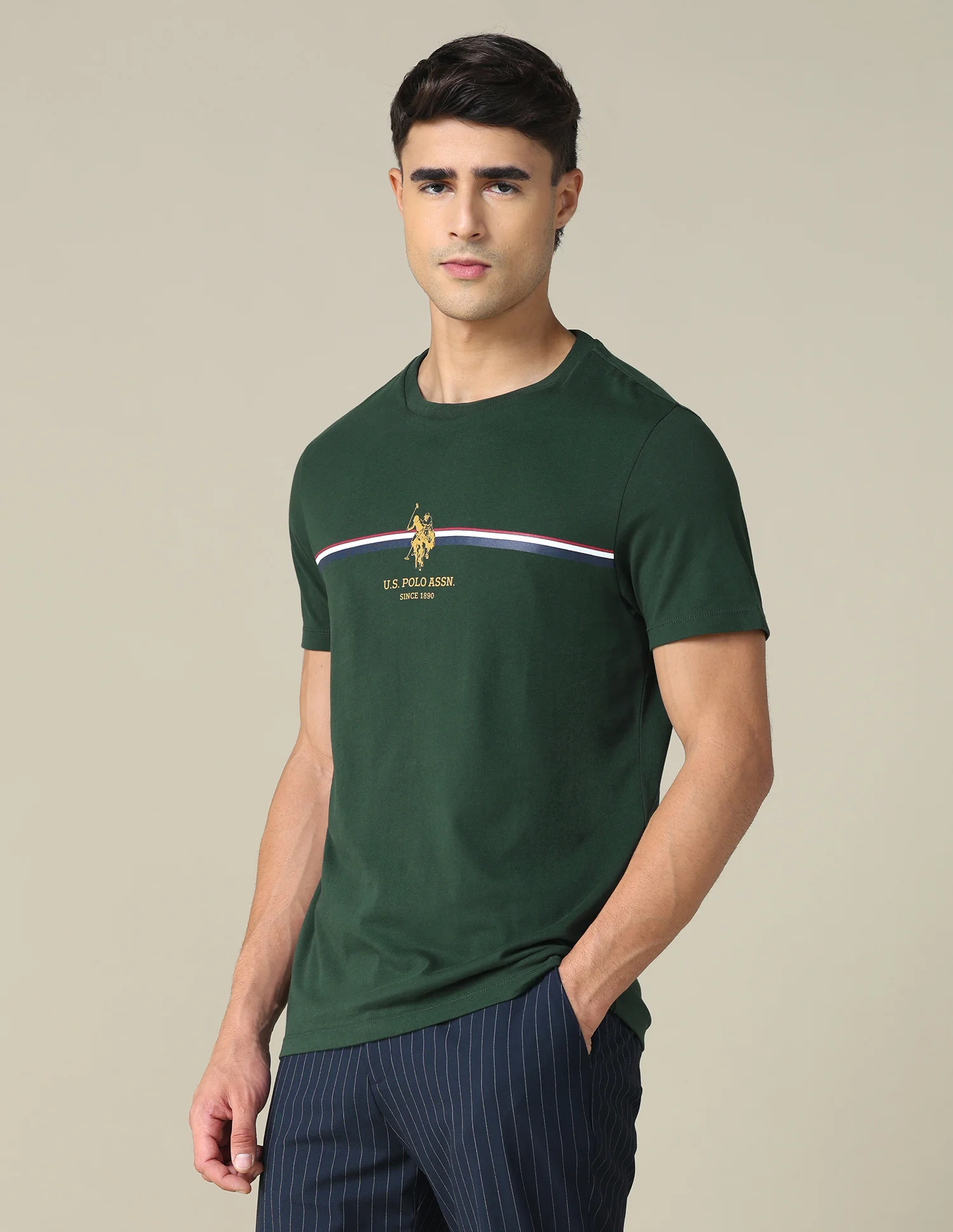 Horizontal Striped Regular Fit T-shirt - Image 4
