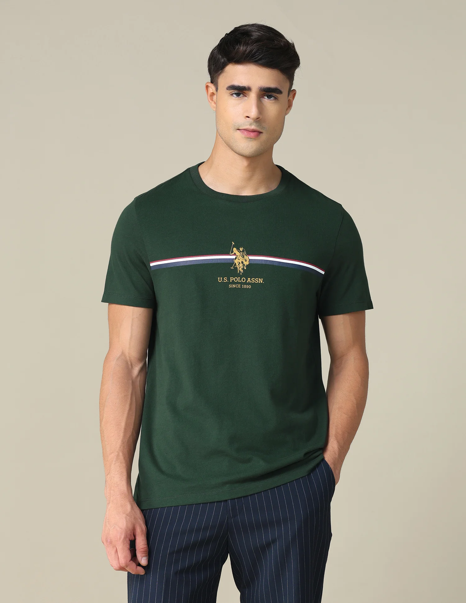 Horizontal Striped Regular Fit T-shirt - Image 6