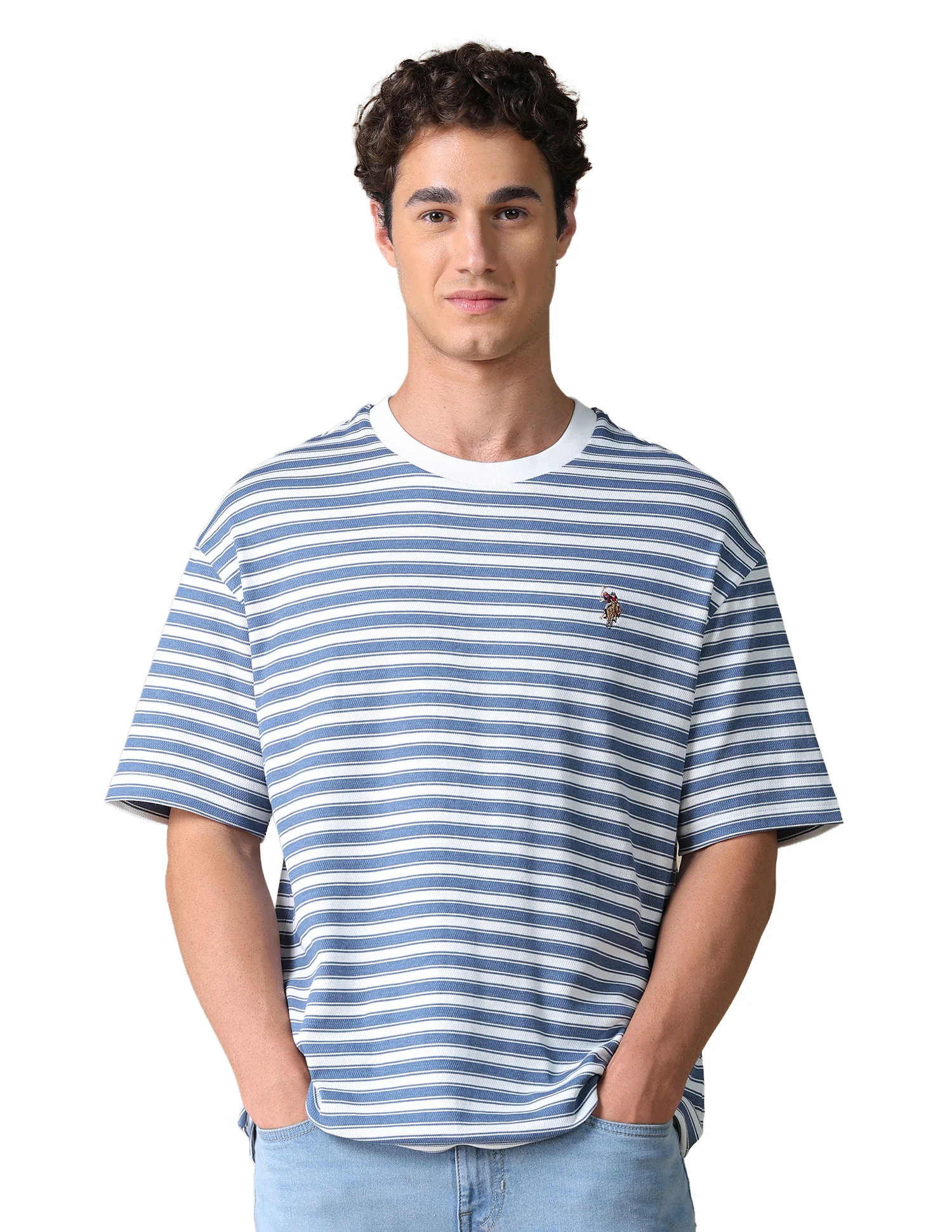 Horizontal Striped Relaxed Fit T-Shirt - Image 10