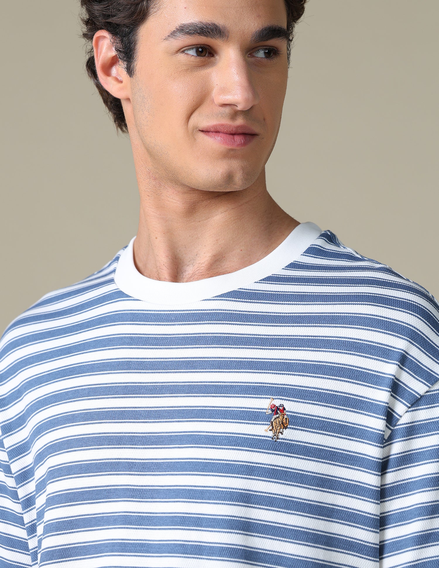 Horizontal Striped Relaxed Fit T-Shirt - Image 7