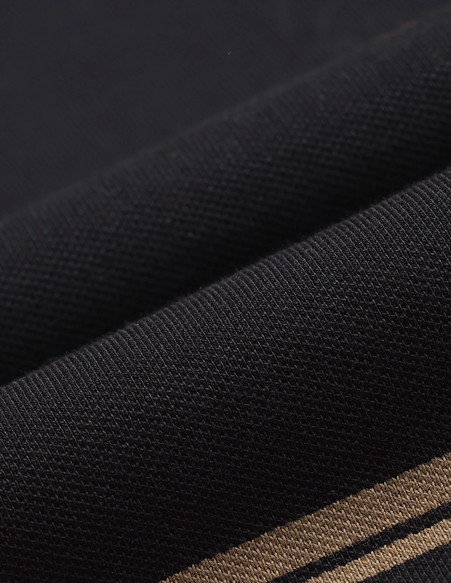 Horizontal Striped Slim Fit Black & Gold T-Shirt - Image 2