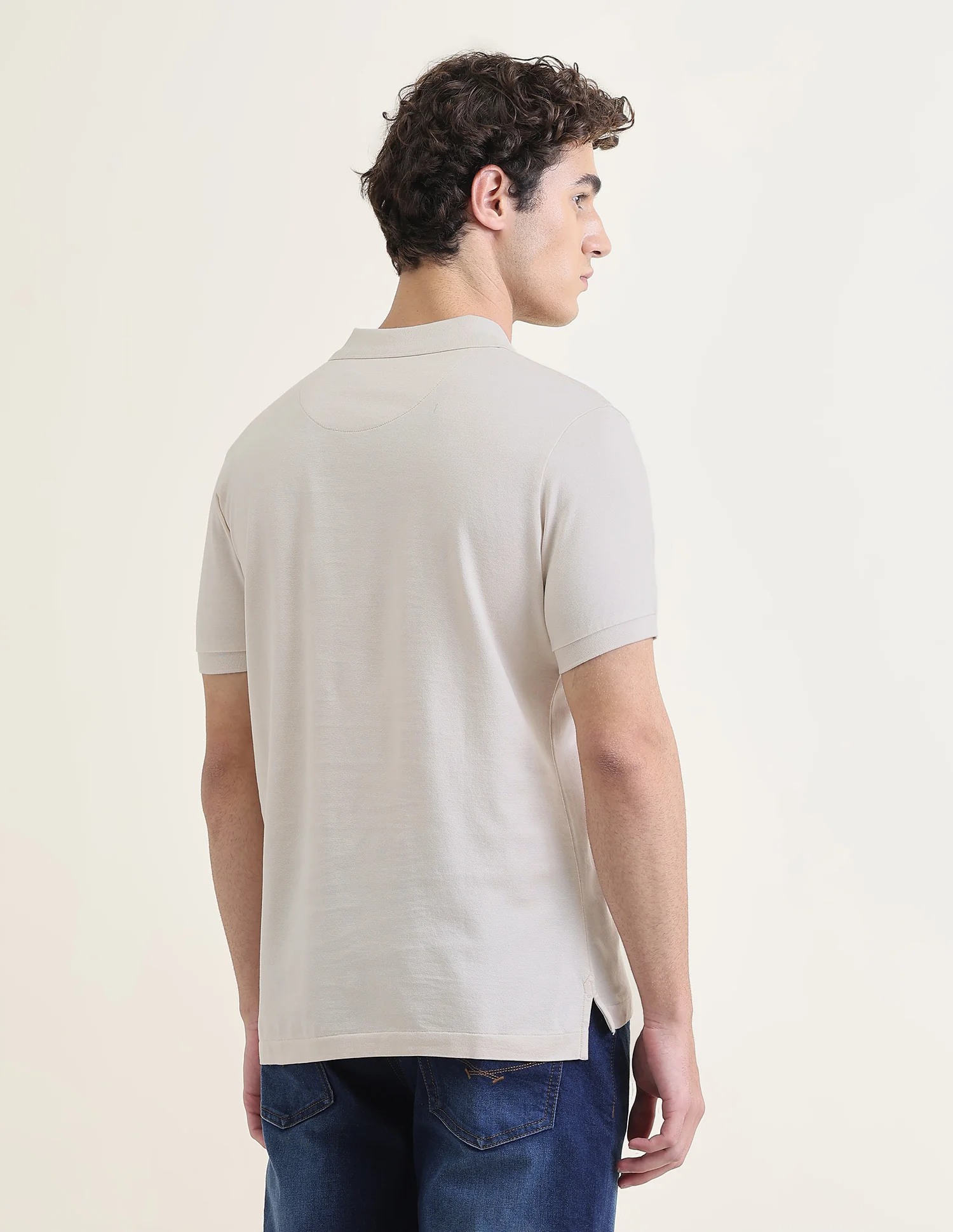 Horizontal Striped Slim Fit Polo Shirt - Image 5
