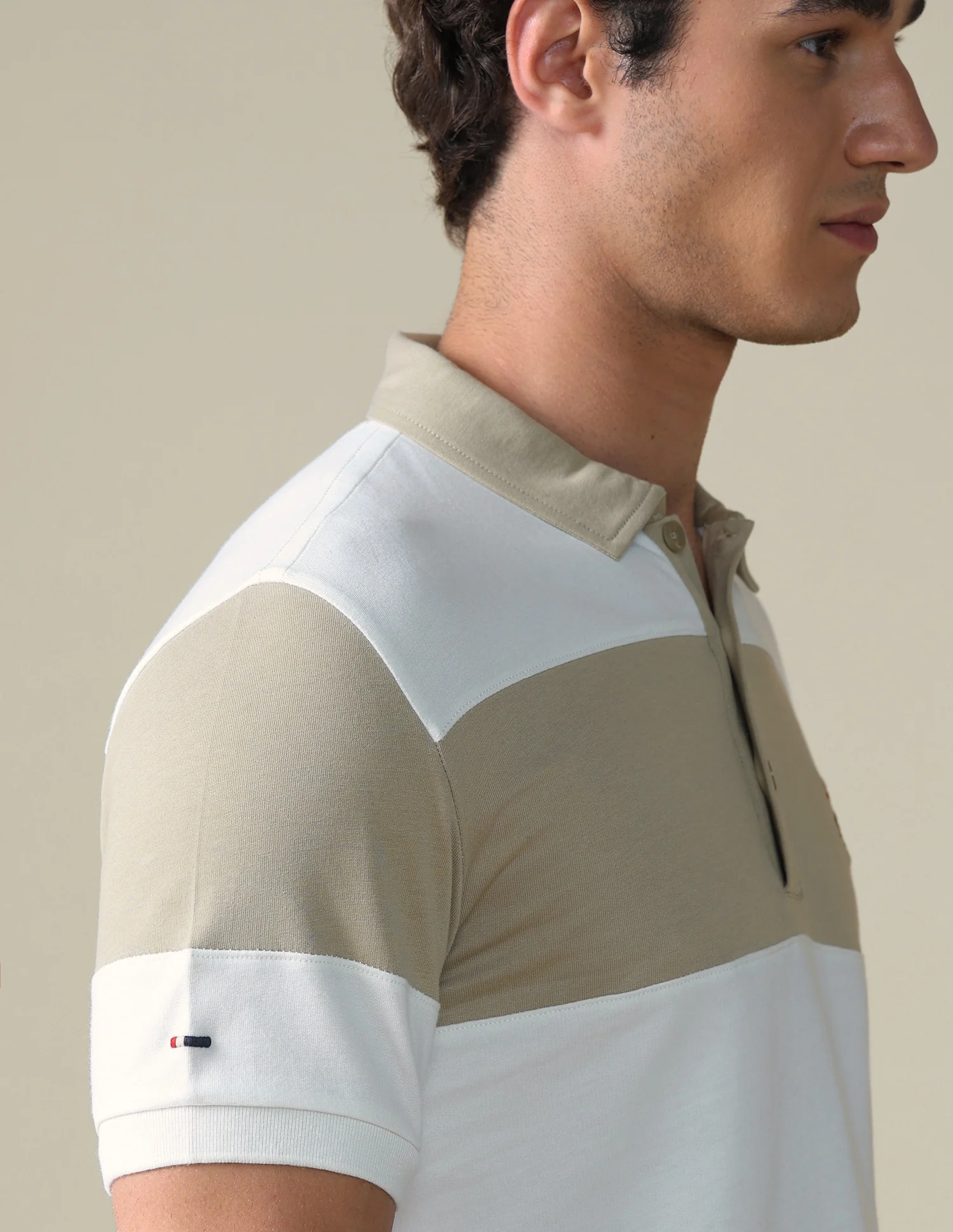 Horizontal Striped Slim Fit Polo Shirt - Image 8