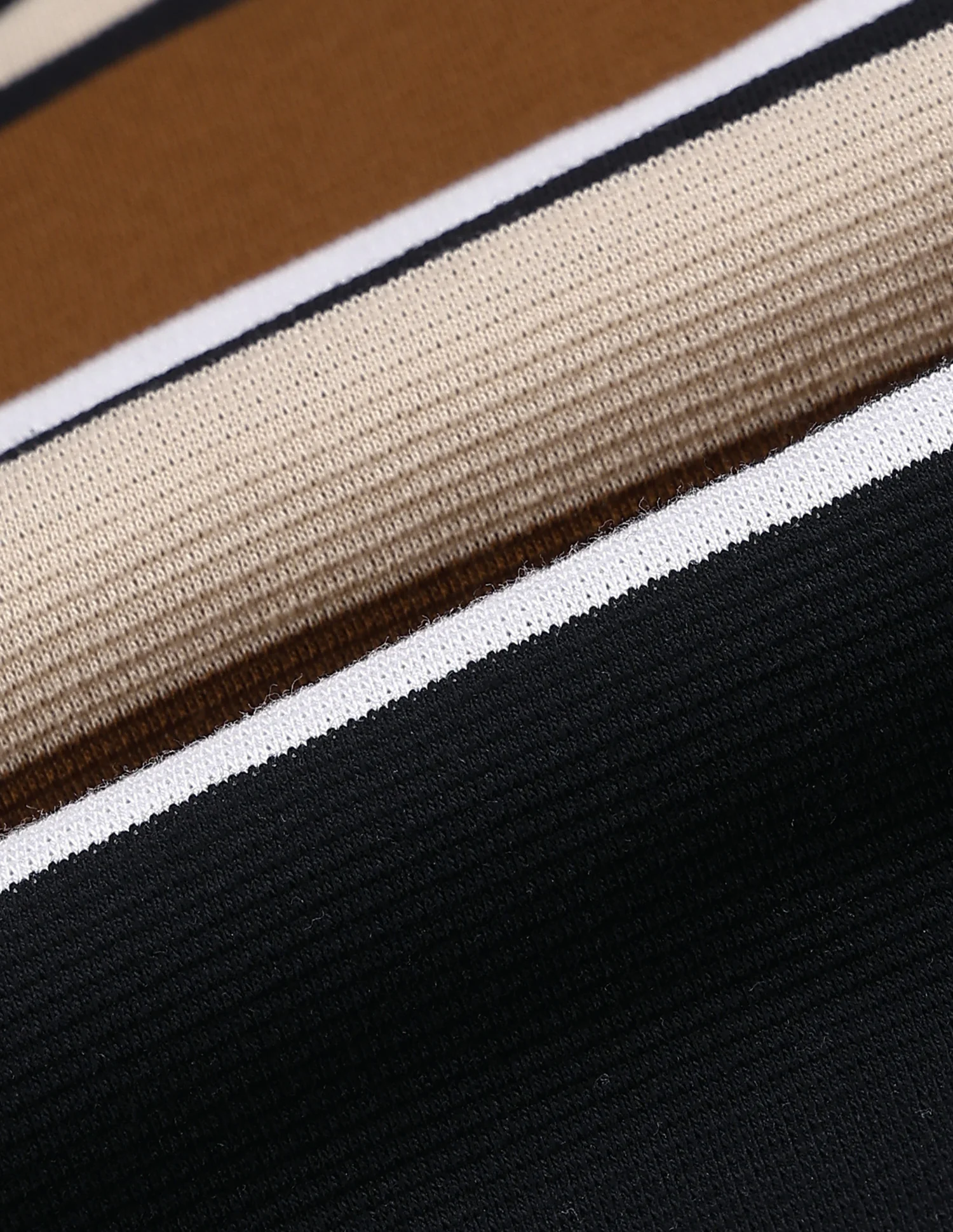 Horizontal Striped Slim Fit Polo Shirt - Image 2