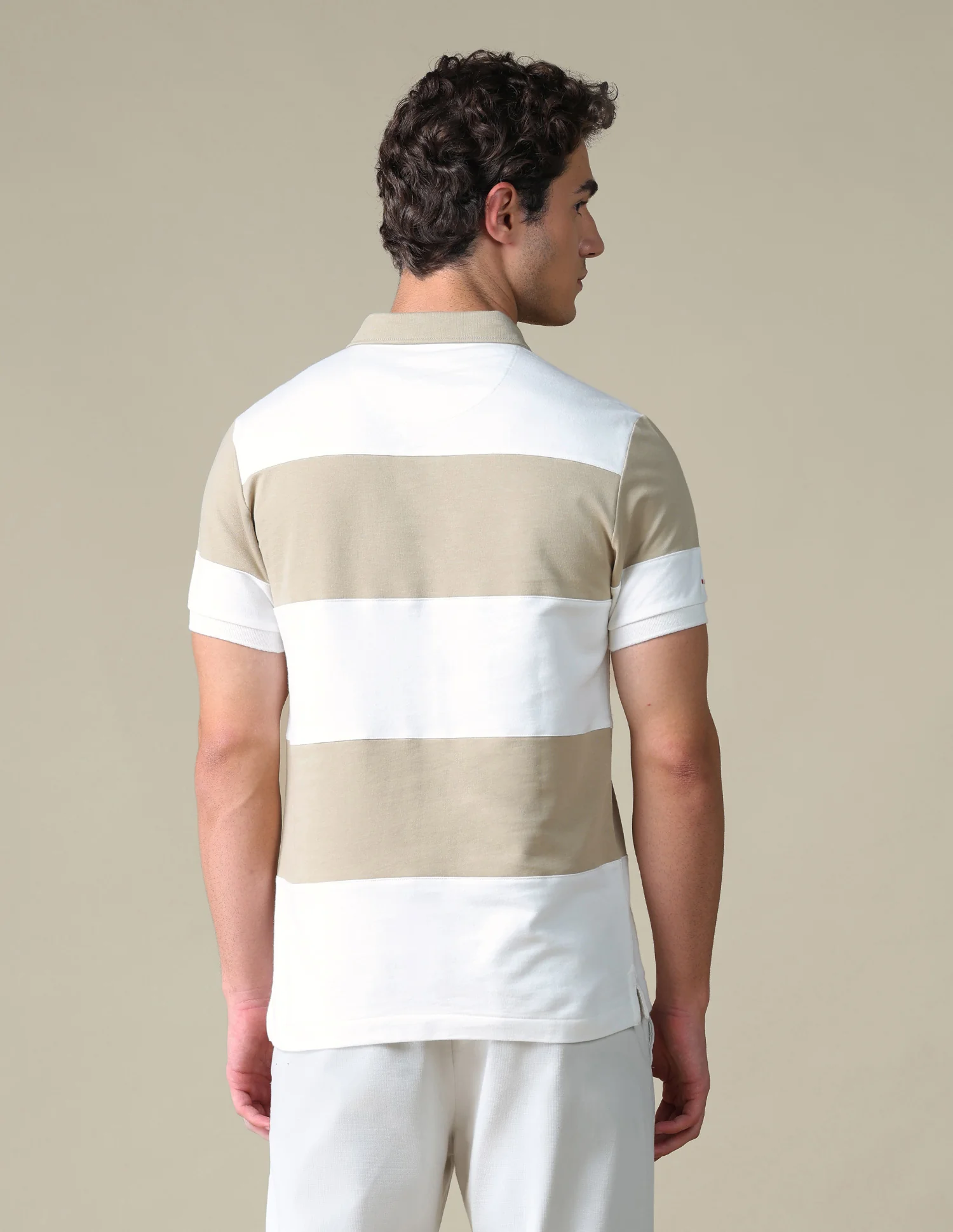 Horizontal Striped Slim Fit Polo Shirt - Image 5