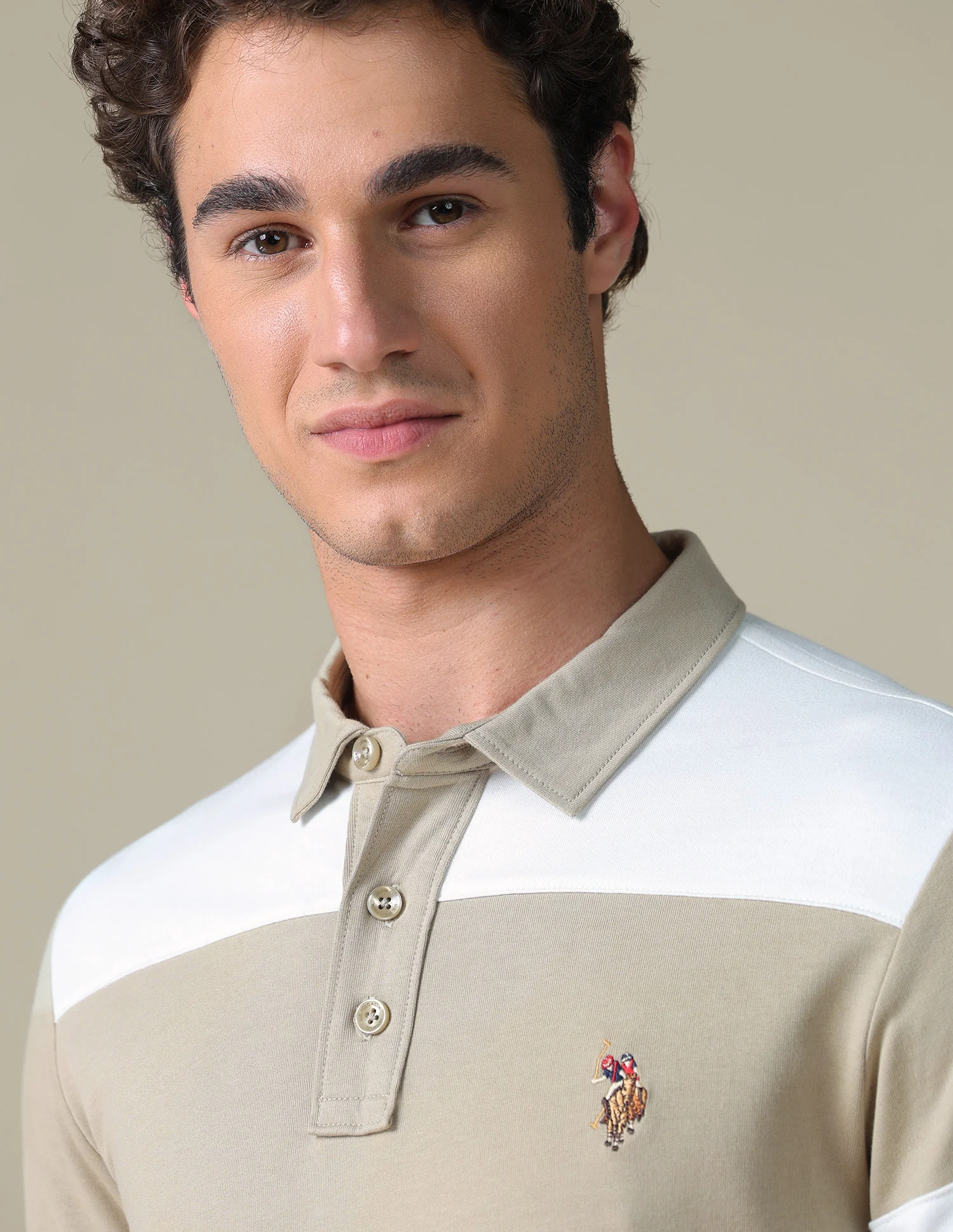 Horizontal Striped Slim Fit Polo Shirt - Image 7