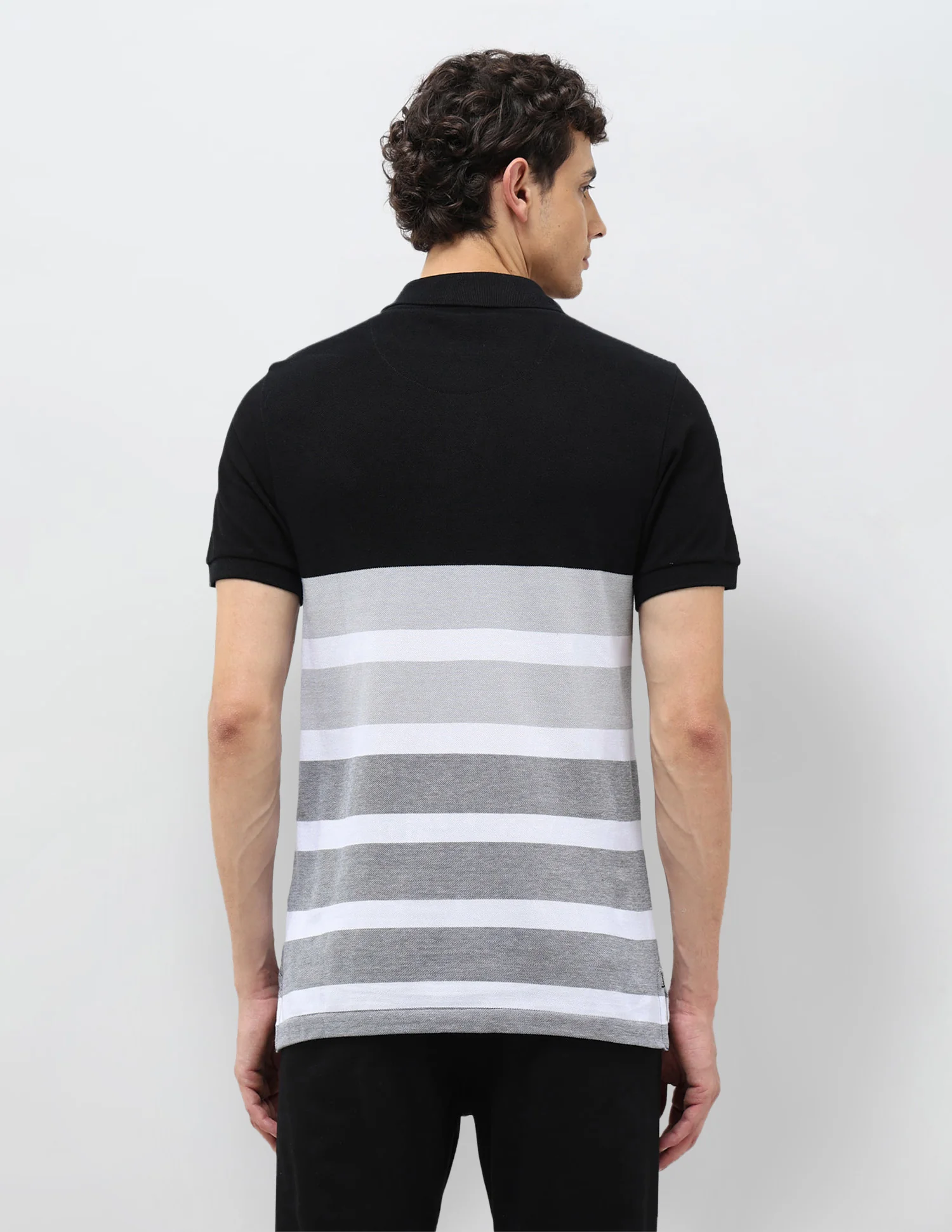 Horizontal Striped Slim Fit Polo shirt - Image 5