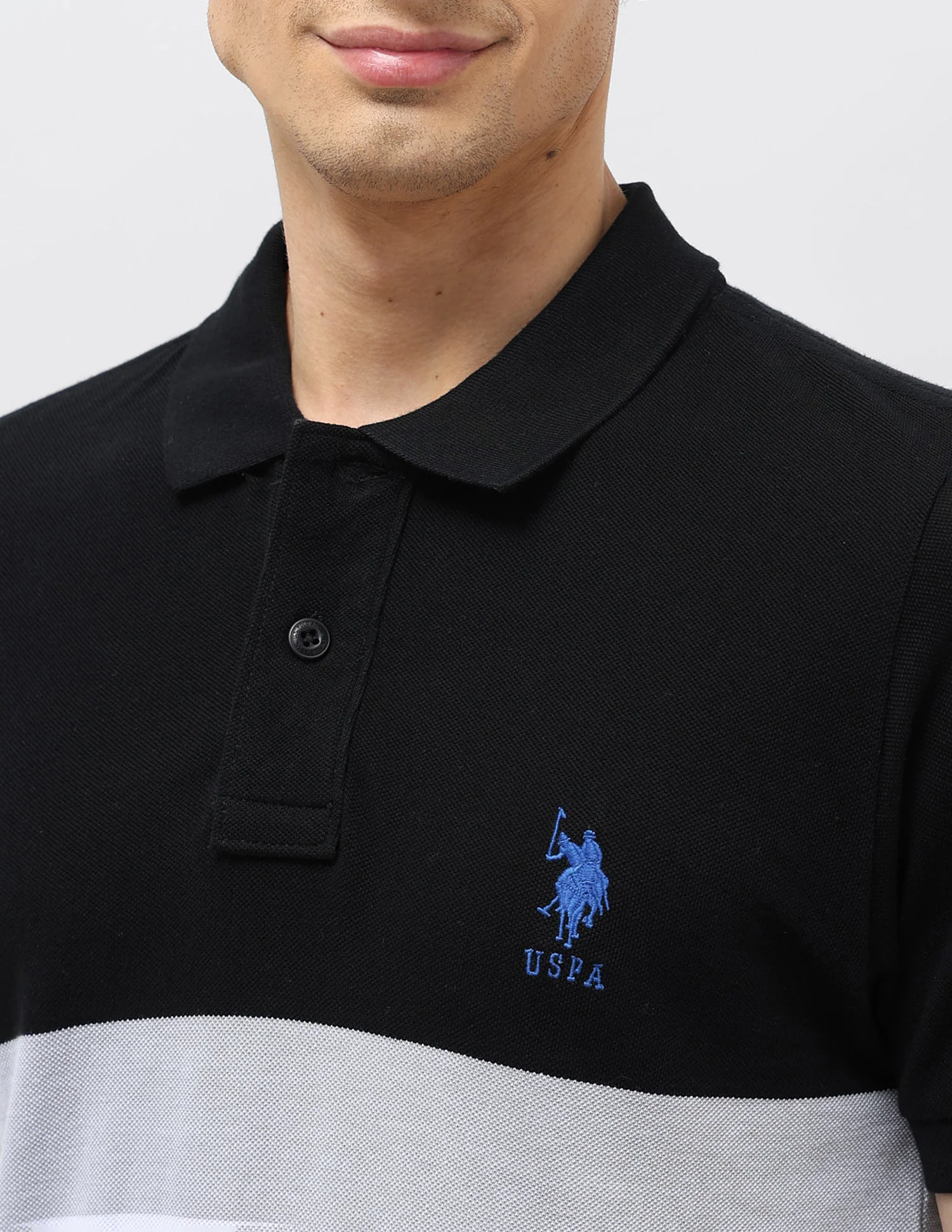 Horizontal Striped Slim Fit Polo shirt - Image 7