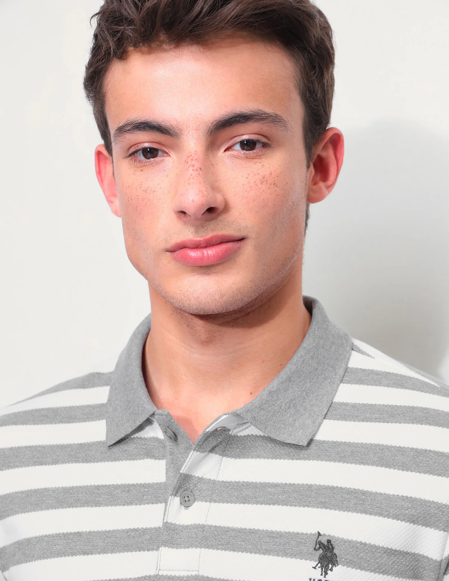 Horizontal Striped Slim Fit Polo Shirt - Image 7