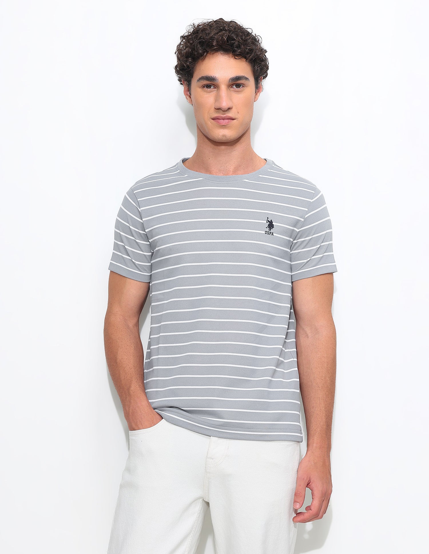 Horizontal Striped Slim Fit T-Shirt - Image 6
