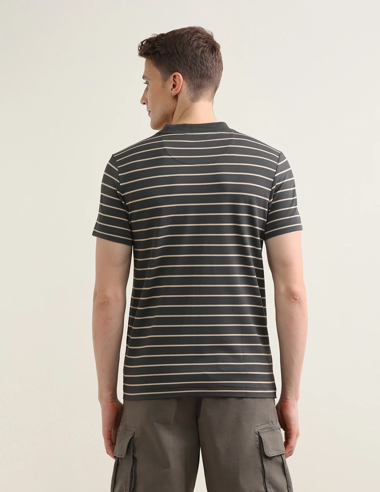 Horizontal Striped Slim Fit T-Shirt - Image 5
