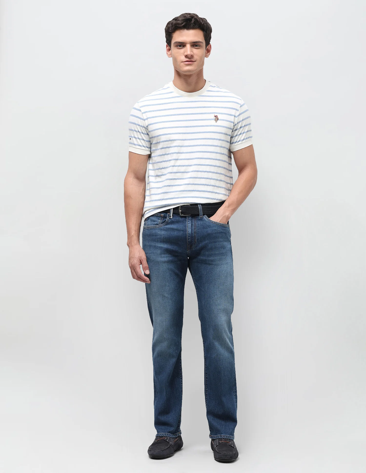 Horizontal Striped Slim Fit T-Shirt - Image 3