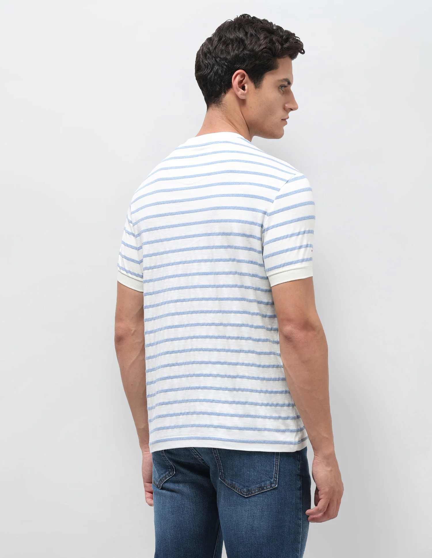 Horizontal Striped Slim Fit T-Shirt - Image 5