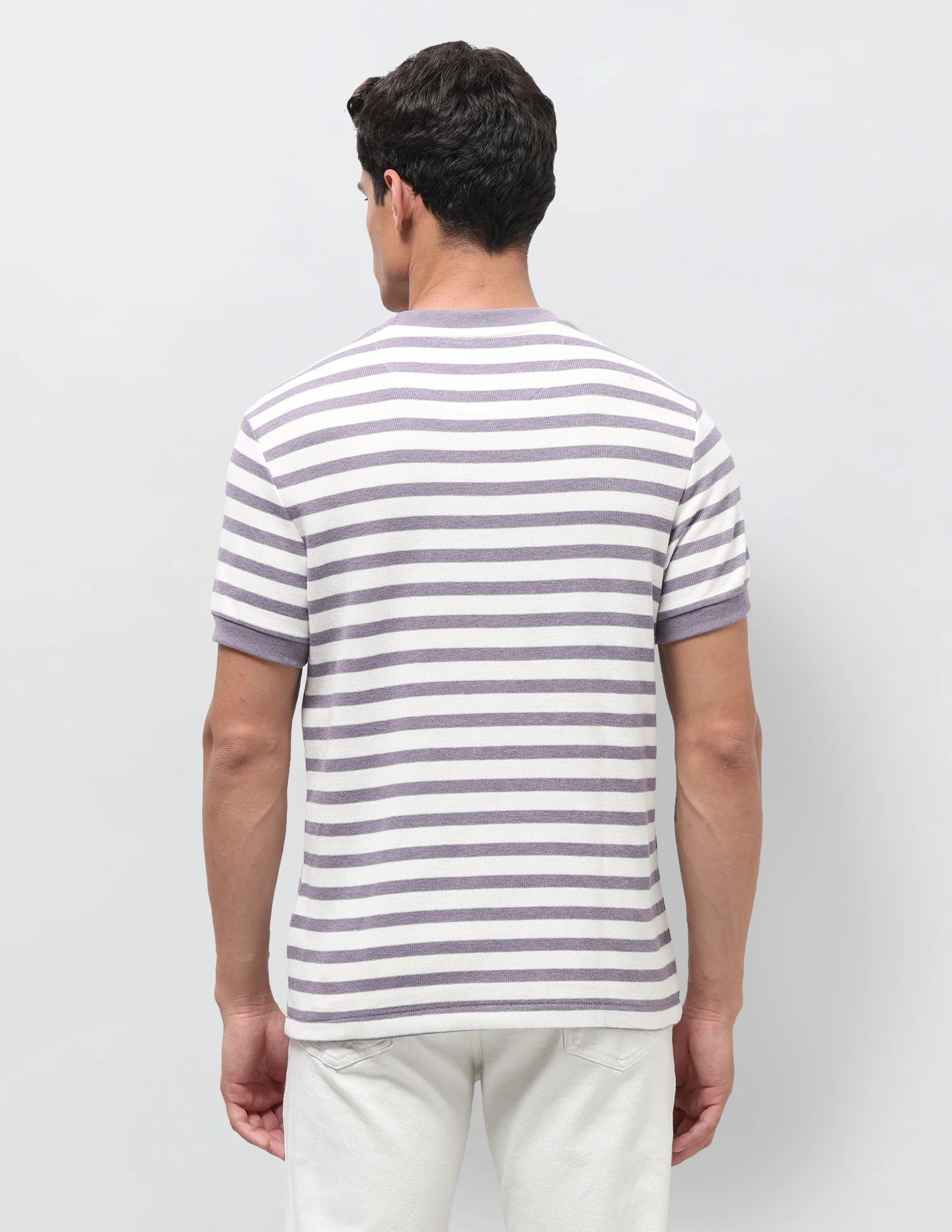 Horizontal Striped Slim Fit T-Shirt - Image 5